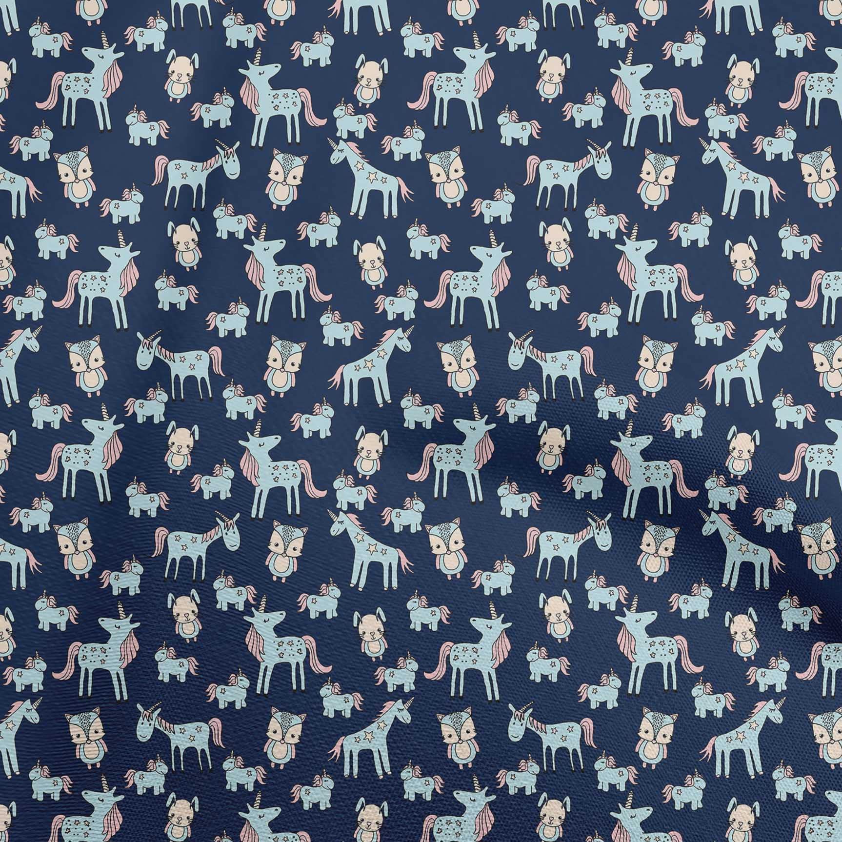 Premium Polyester Spandex Blue Animal Print Fabric - 56 Inch Wide Soft Stretch Material for Kids Quilting, Sewing & DIY Crafts - Perfect for Costumes, Blankets & Home Decor Projects