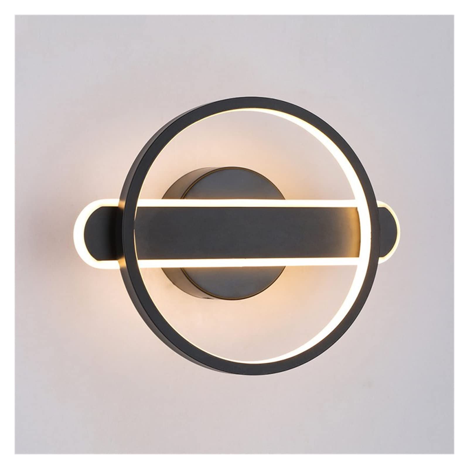 Modern Minimalist LED Wall Lamp - Black Aluminum Bedside & Stair Lighting, Warm White (2700-3500K) - Perfect for Living Room, Bedroom, Hallway & Entrance Decor