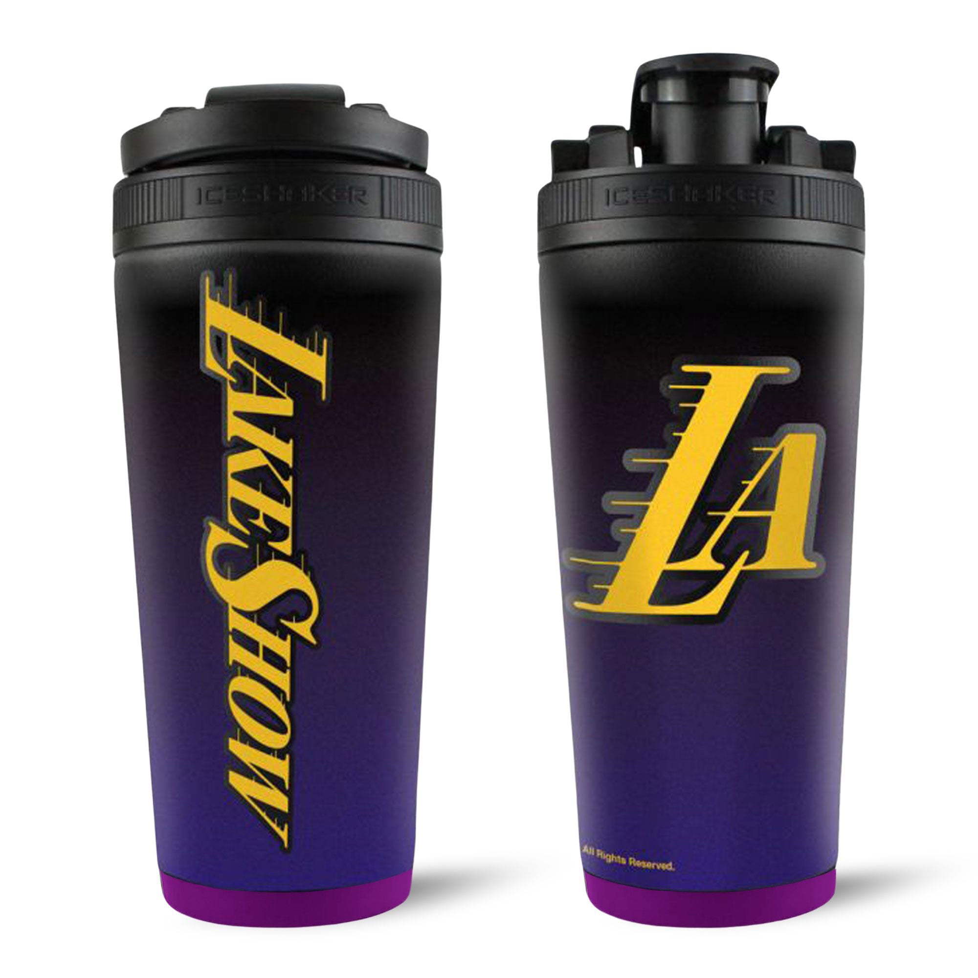 Los Angeles Lakers City Edition 4D Ice Shaker - NBA Team Insulated Water Bottle for Gym, Workout & Sports - Keeps Drinks Cold for 24 Hours - Perfect for Basketball Fans & Athletes