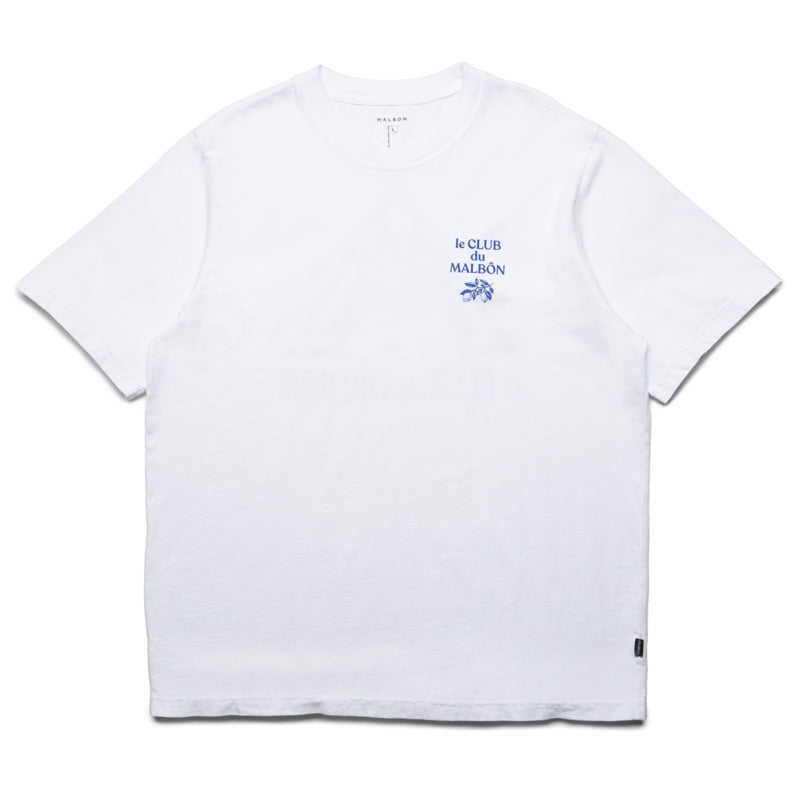 Malbon Golf Voyage Tee - Premium Cotton Men's Golf Shirt - White - Comfortable & Breathable for Golfing & Casual Wear