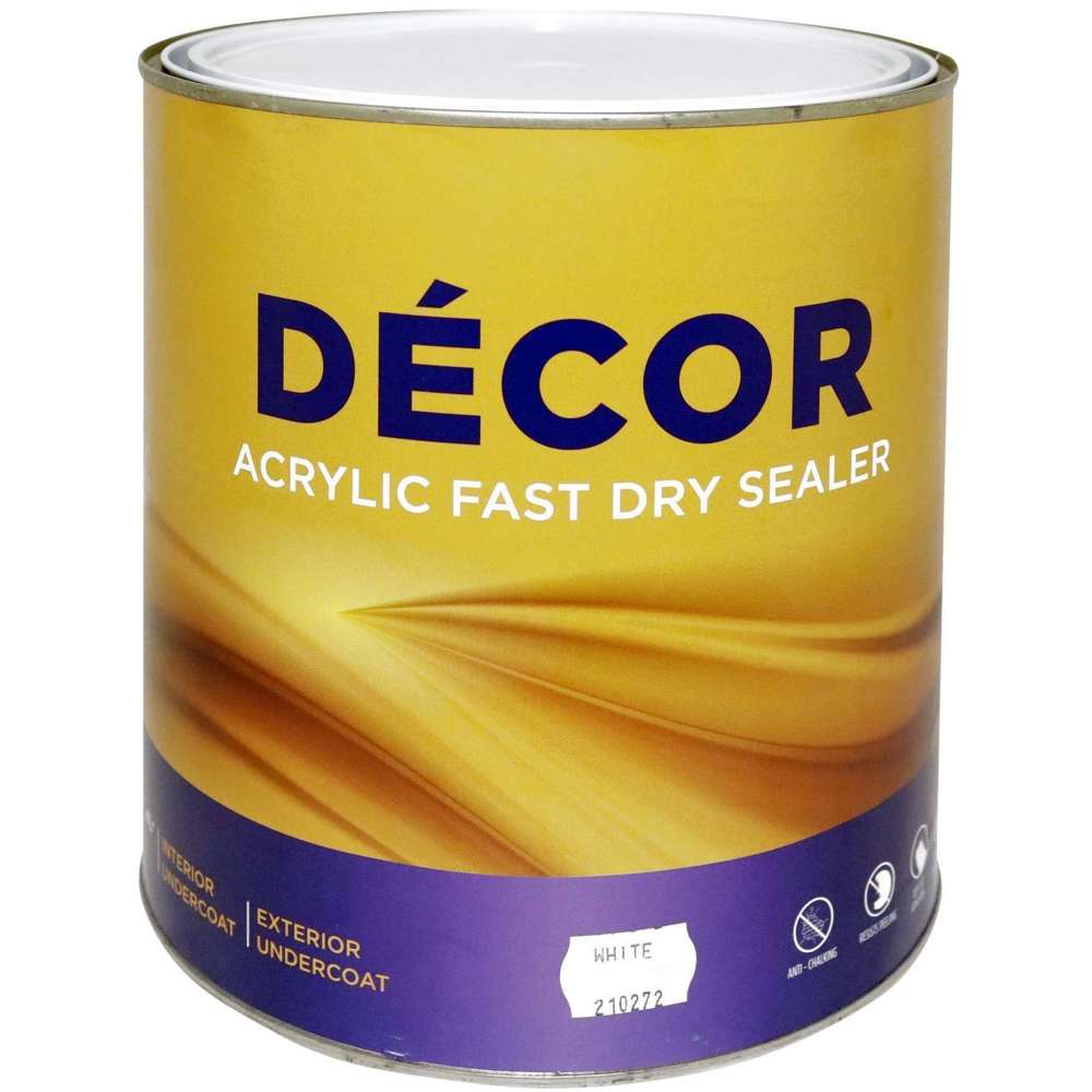 Apco Decor Undercoat Acrylic White Paint 4L - Premium Interior/Exterior Primer for Walls, Wood & Metal - Perfect for Home Renovation & DIY Projects