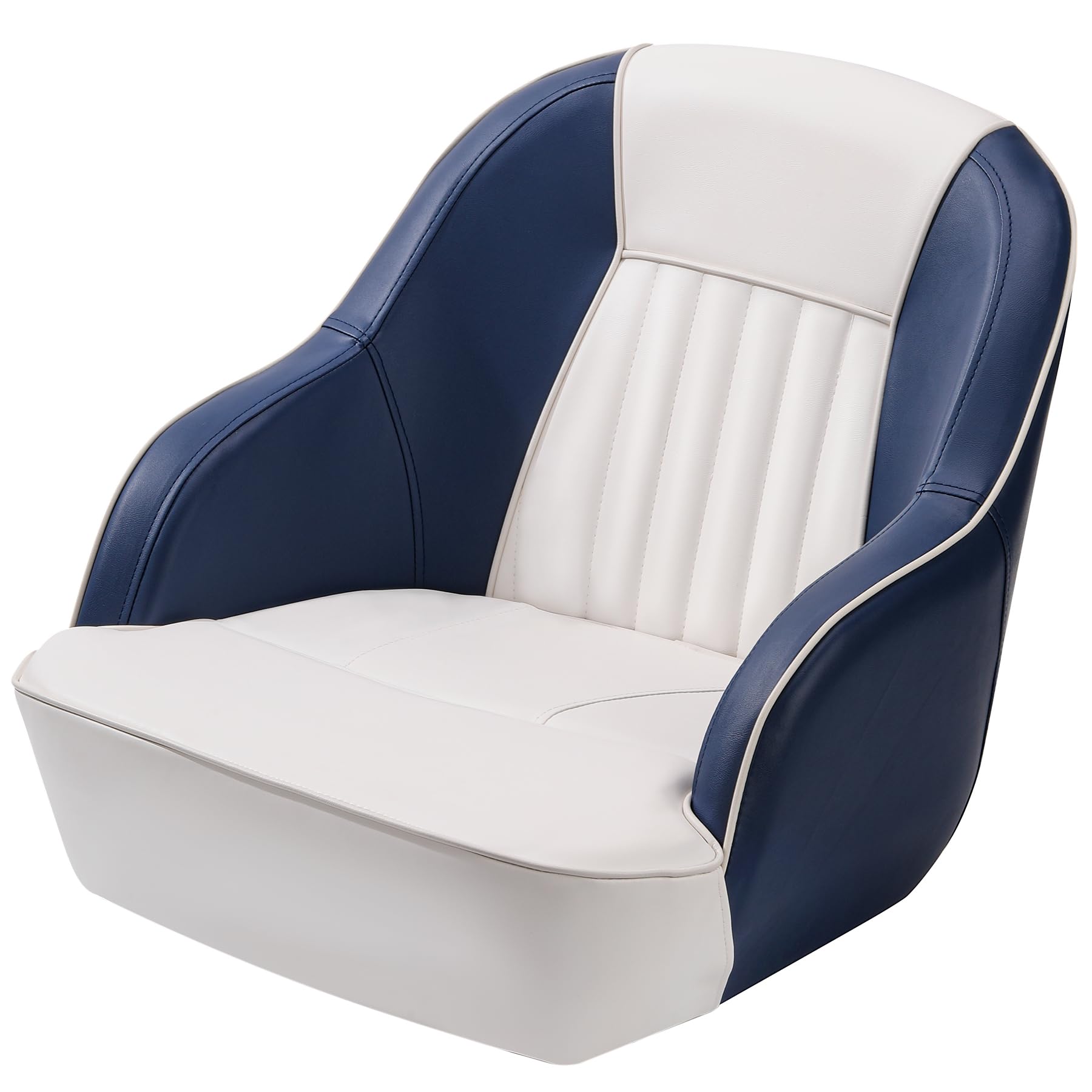 **Pontoon Boat Seat with Thickened Sponge Padding - Ergonomic Captain Bucket Seat for Fishing, Sightseeing & Speedboats - Standard Mounting Bolt - Perfect for Comfortable Boating & Fishing Trips**