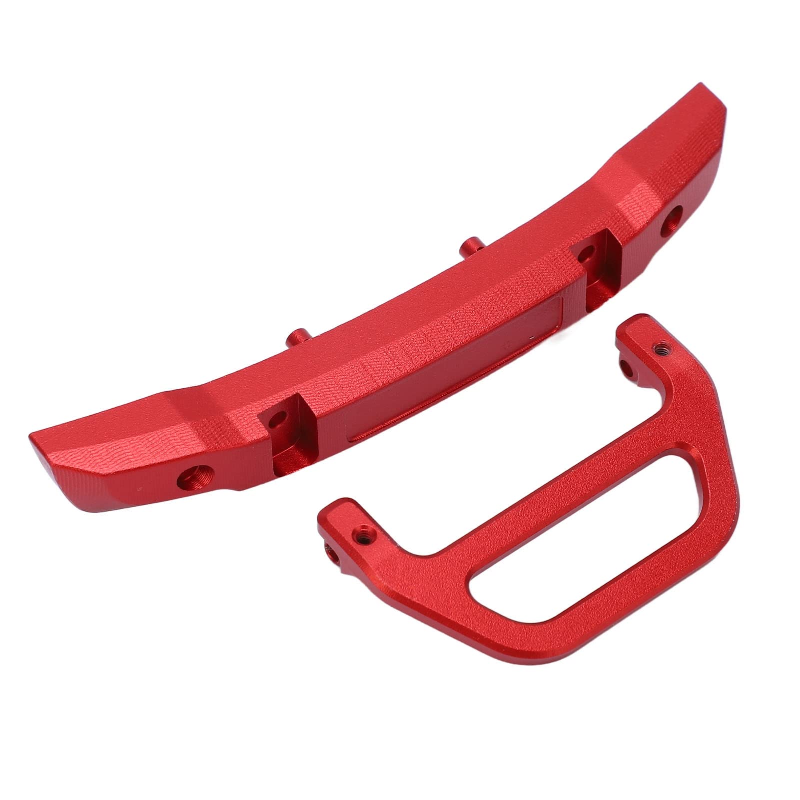 Demeras RC Front Bumper - Durable Anodized Aluminum Replacement Bumper with U-Shaped Hook for RC Cars | Lightweight & Easy Installation | Off-Road Racing & Crawler Accessory (Red)