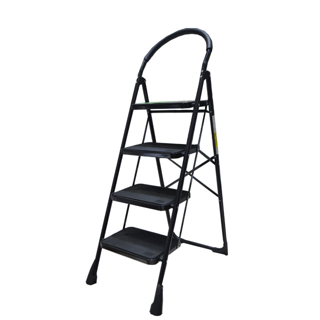 Sturdy 3-Step Ladder for Home & Office - Lightweight Aluminum Step Stool with Wide Platform & Safety Lock - Perfect for Reaching High Shelves, Changing Light Bulbs & Home Maintenance