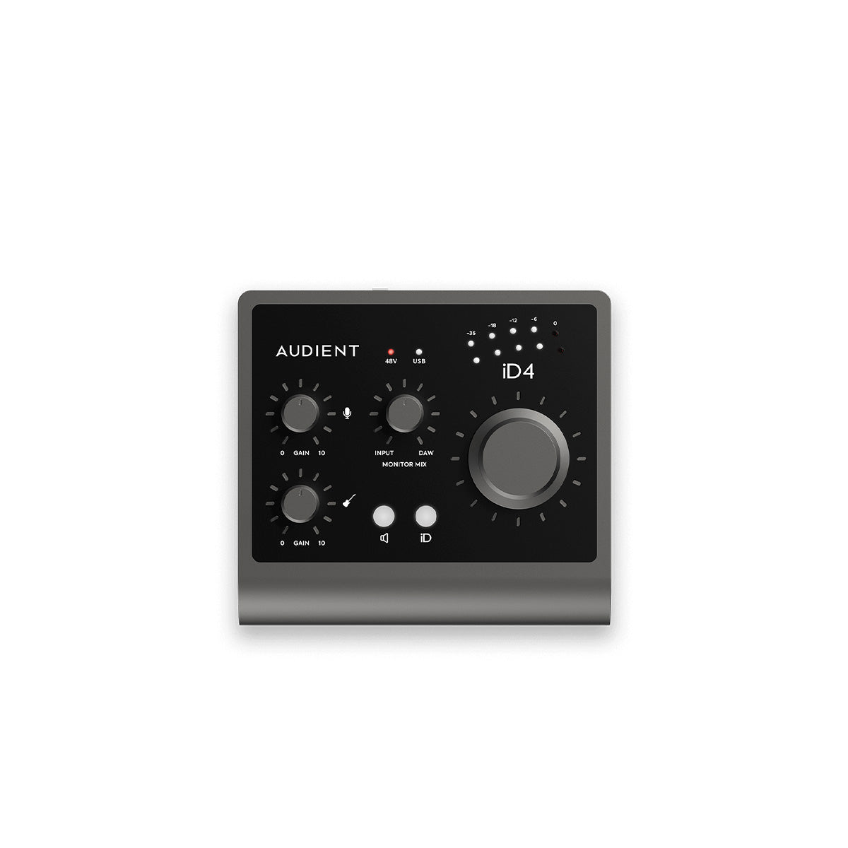 Audient iD4 MKII 2x2 USB Audio Interface with Scroll Control - Professional Studio Recording, Podcasting & Music Production