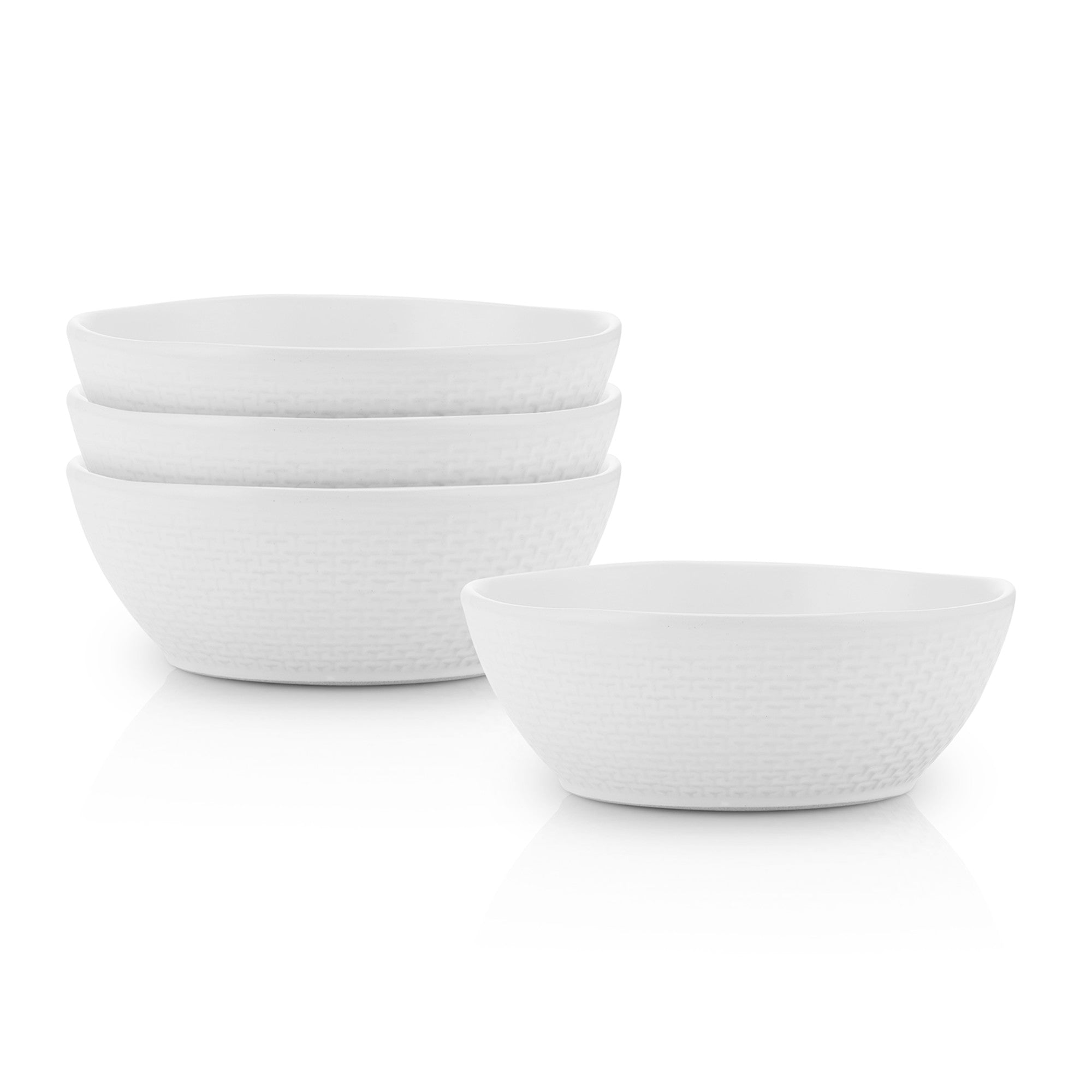Premium White Stoneware Bowl - Abigael Elegant Ceramic Serving Bowl for Soup, Salad & Pasta | Microwave & Dishwasher Safe | Perfect for Dining, Entertaining & Home Decor