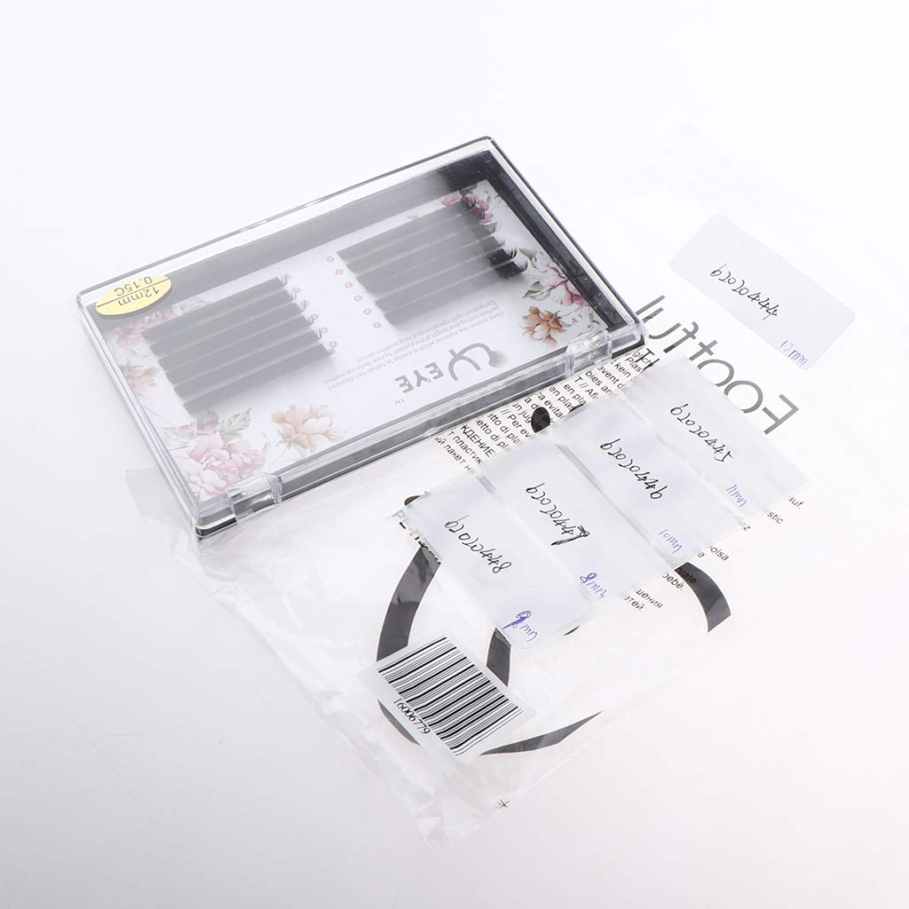 GAH 1 Box Long Natural C Curly Individual False Eyelash Extensions 12mm - Perfect for Volume Lash Enhancement, Bridal Makeup & Special Occasions