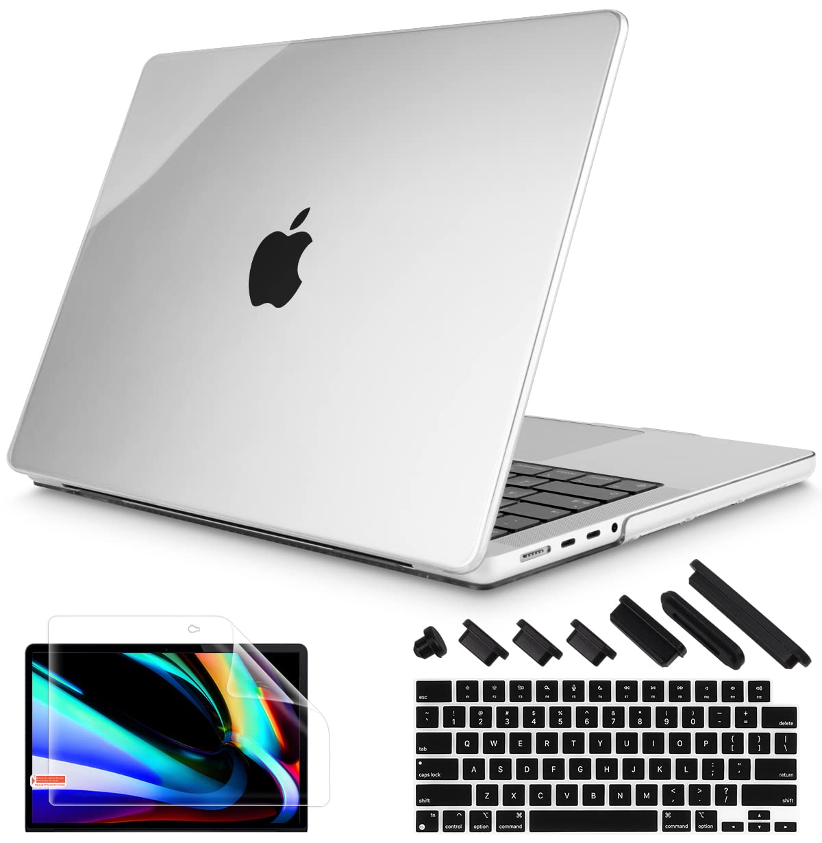 Tuiklol MacBook Pro 14 inch Case 2021-2023 (A2442/A2779) - Hard Shell Protective Cover with Keyboard Protector & Screen Protector for M1/M2 Pro/Max Chip Models - Perfect for Office, Travel & School Use