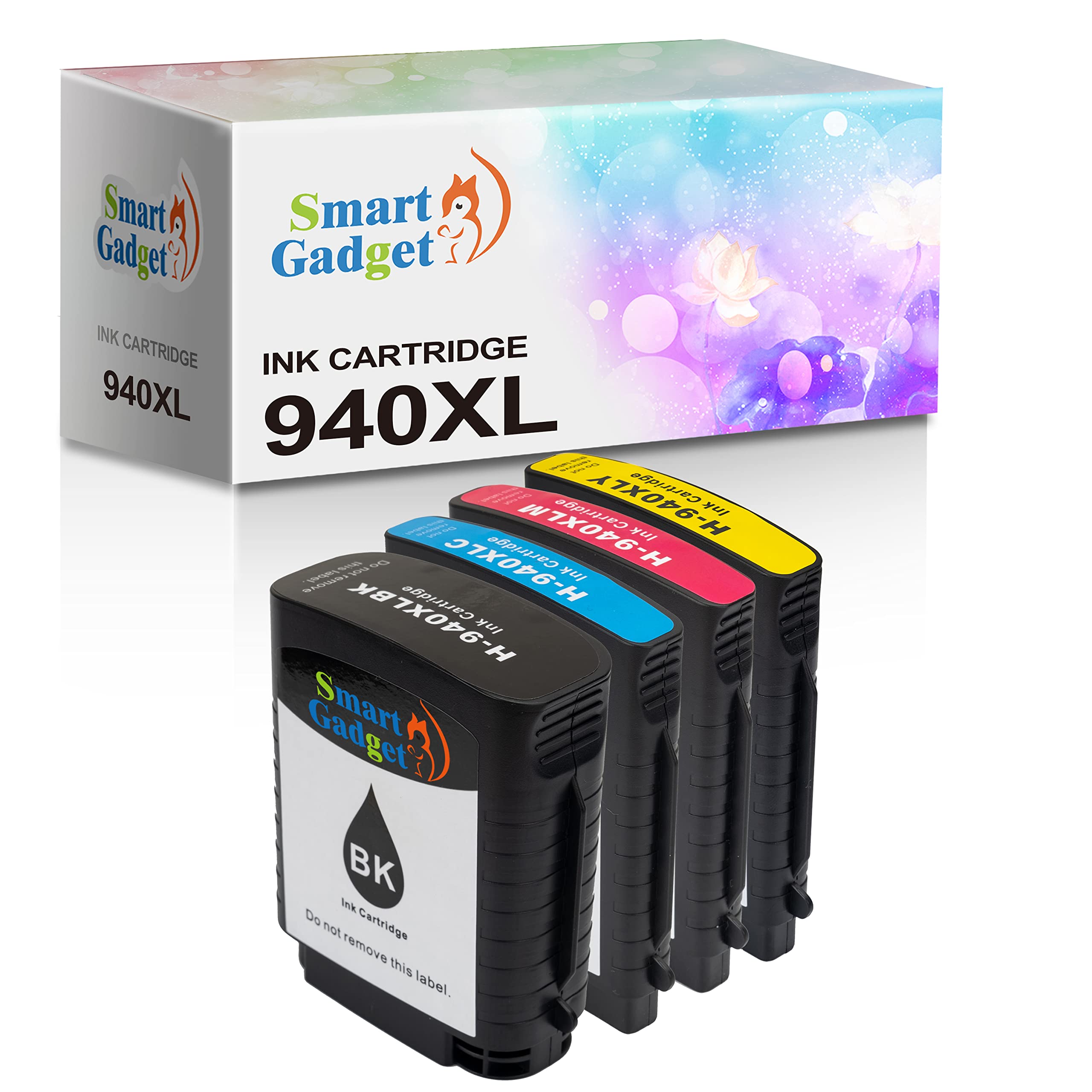 4-Pack Compatible HP 940 90XL Ink Cartridges - High Yield Color Set for HP OfficeJet Pro 8500/8000 Series Printers | Reliable Replacement for BCYM | Perfect for Home Office, School & Small Business Printing Needs