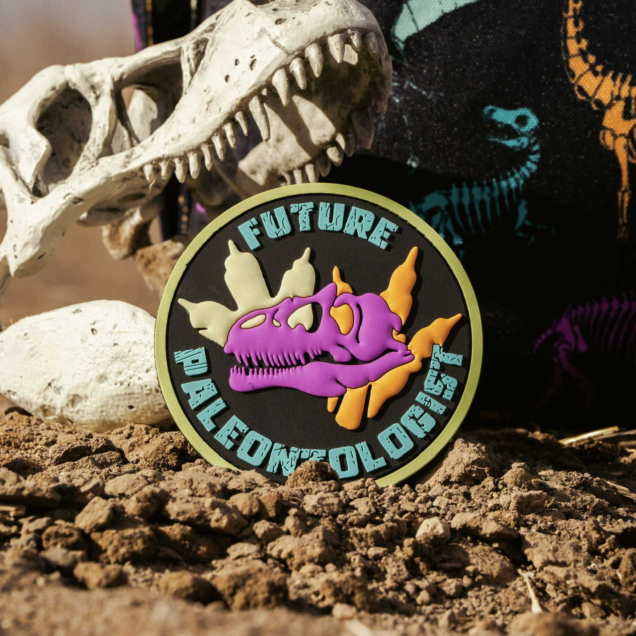 Dino Future Paleontologist Patch - Premium Embroidered Iron-On Badge for Kids & Adults - Perfect for Science Enthusiasts, Costumes & DIY Projects