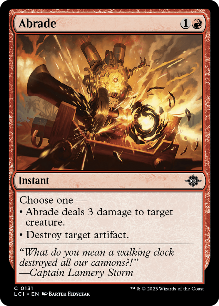 Abrade - MTG The Lost Caverns of Ixalan Card | Magic: The Gathering Single Card for Commander, Standard & Modern Decks | Perfect for Game Nights & Tournaments
