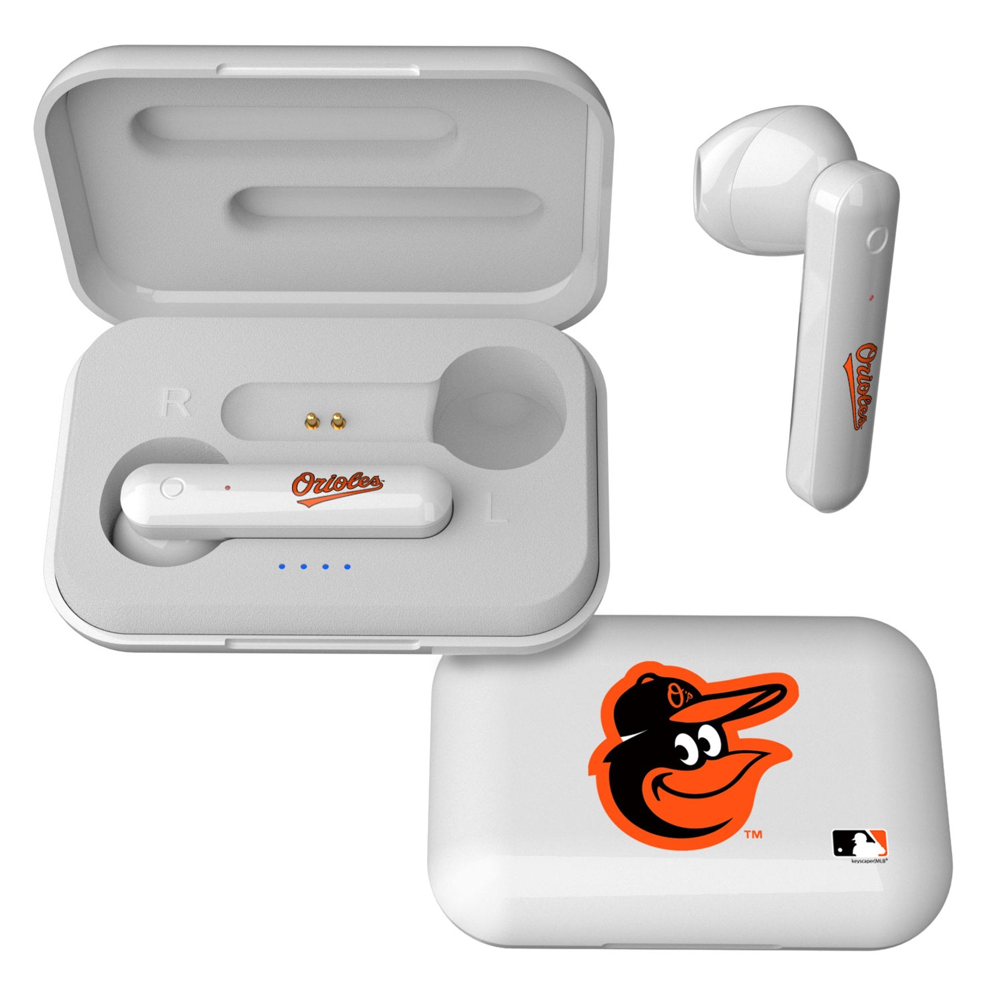 Baltimore Orioles Insignia Wireless TWS Earbuds - Bluetooth 5.0 Stereo Headphones with Noise Cancelling, 24H Playtime, IPX5 Waterproof - Perfect for Baseball Games, Workouts & Commuting