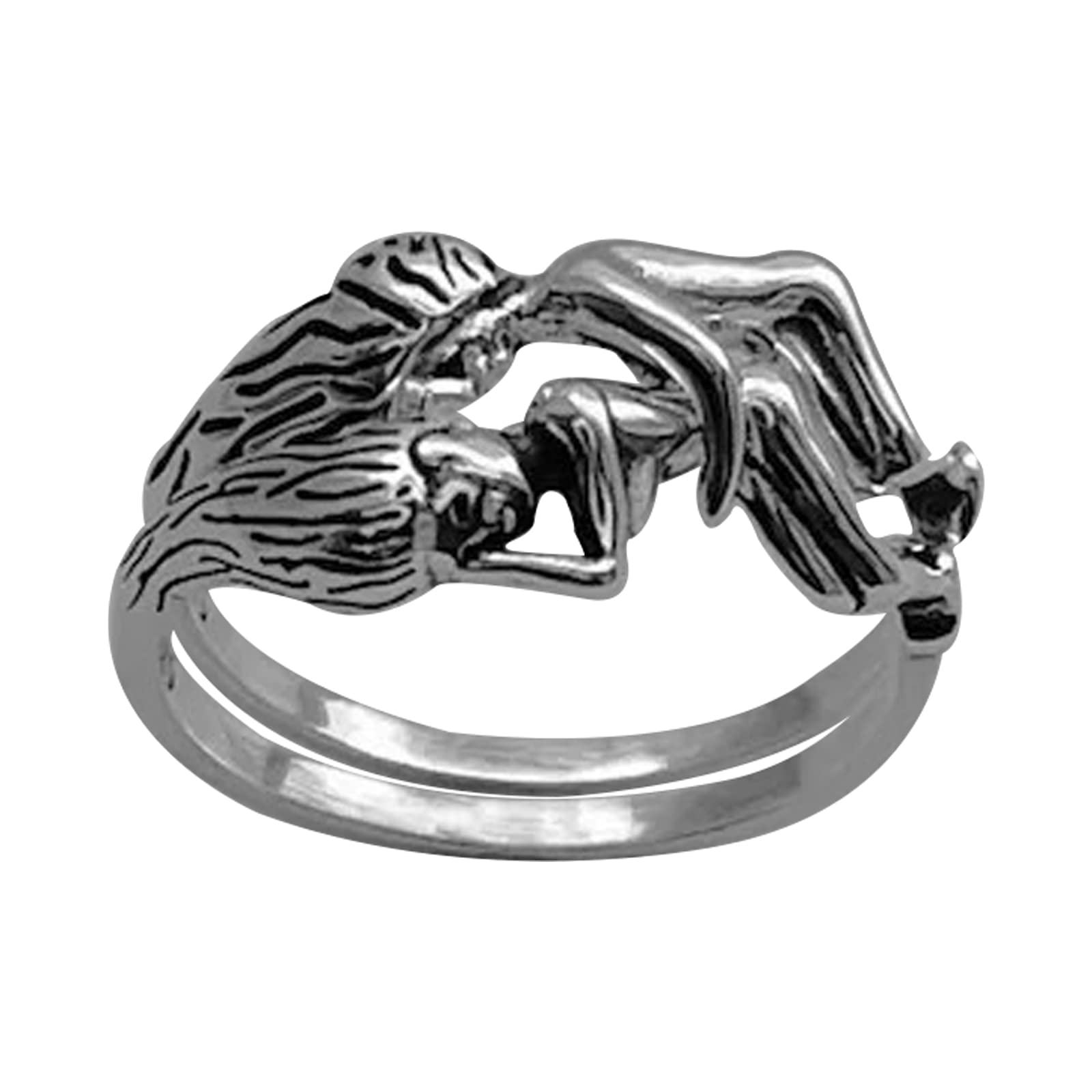 Personalized Matching Couple Rings - Sterling Silver & Stainless Steel Adjustable Wedding Bands for Him & Her - Romantic Engagement Rings for Anniversaries, Proposals & Everyday Wear