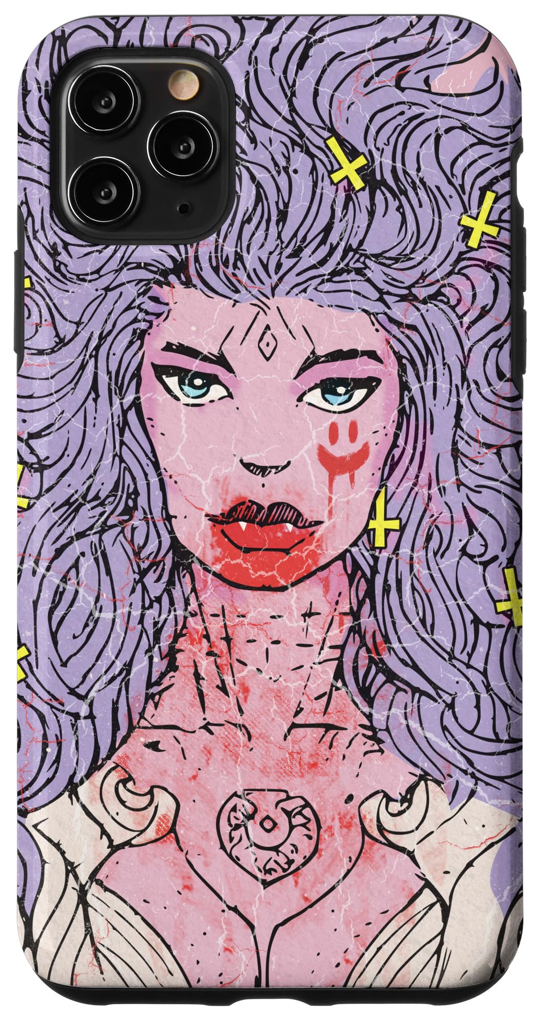 iPhone 11 Pro Max Case for Women - Pastel Goth Aesthetic Vampire Design, Protective Phone Cover for Girls, Perfect for Halloween, Cosplay & Gothic Fashion Lovers