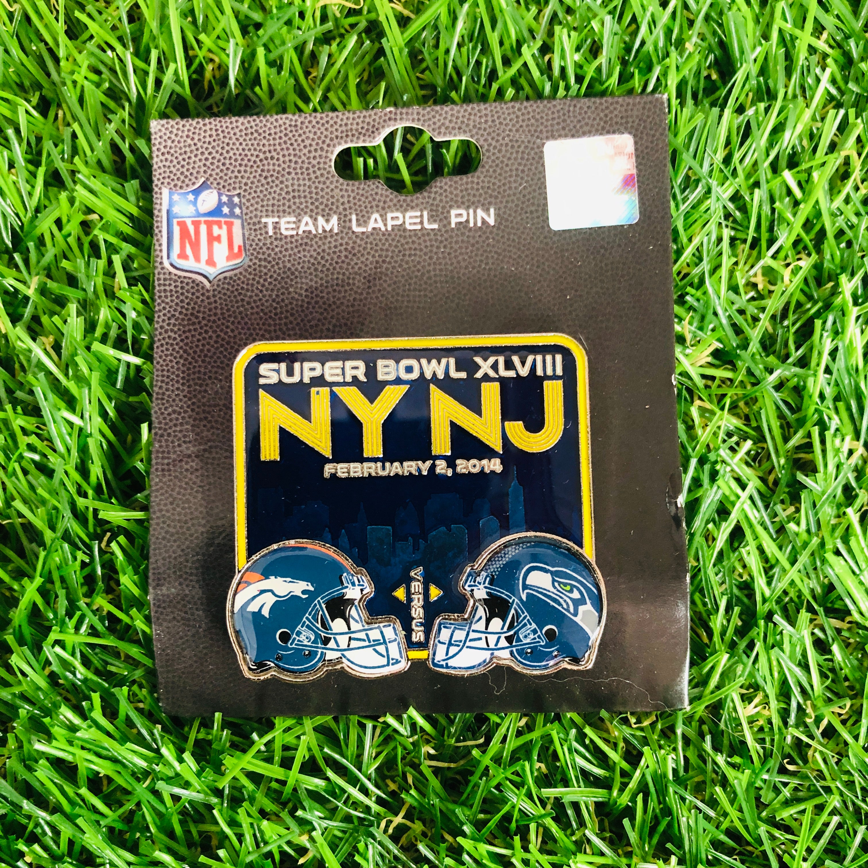 Official Seattle Seahawks Super Bowl XLVIII Championship Commemorative Pin - Limited Edition Collectible for Fans, Sports Memorabilia - Perfect for Display Cases, Jersey Pins, and Game Day Collections
