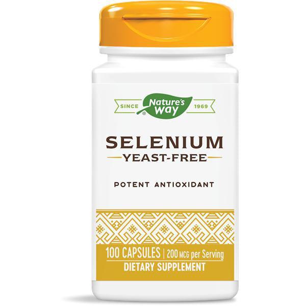 Nature's Way Selenium Yeast-Free Supplement - 200mcg High Potency Antioxidant Support for Immune & Thyroid Health | Vegan, Non-GMO | Daily Wellness & Detox Boost