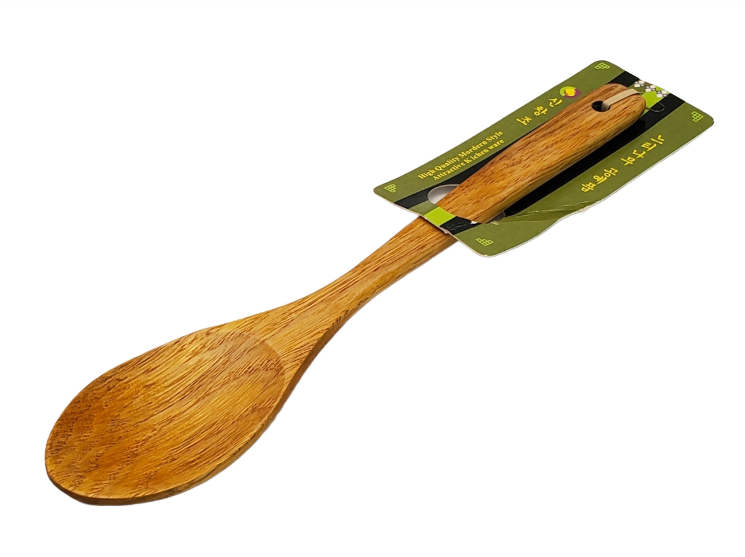 12.5x2.5 Inch Natural Wooden Spoon - Handcrafted Kitchen Utensil for Cooking, Baking & Serving - Perfect for Stirring, Mixing & Serving Soups, Sauces & Desserts
