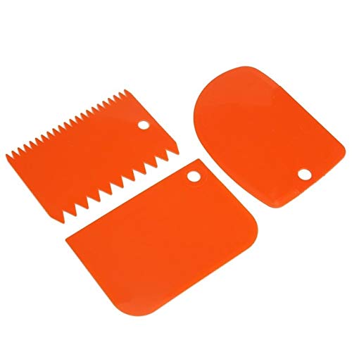 MIYVI Dough Bowl Spatula & Bench Scraper Set - 3-Piece Multipurpose Kitchen Tools in White, Green, Red, Blue, Orange, Purple - Perfect for Baking, Cooking, Dough Handling & Food Prep