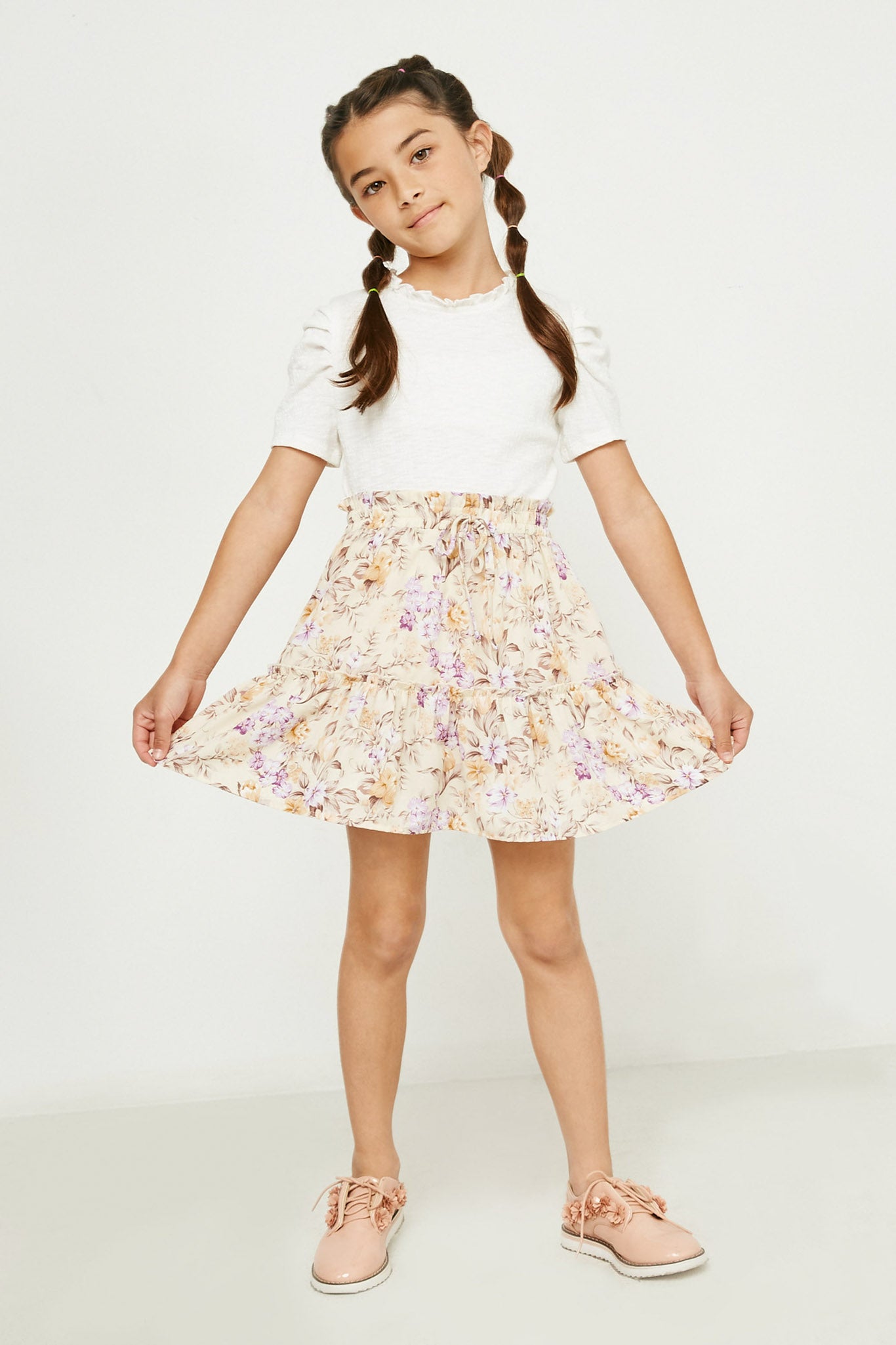 Elegant Ruffled Waist Skirt for Women - Flowy High Waist A-Line Skirt with Ruffle Hem - Perfect for Summer, Beach, and Casual Outfits