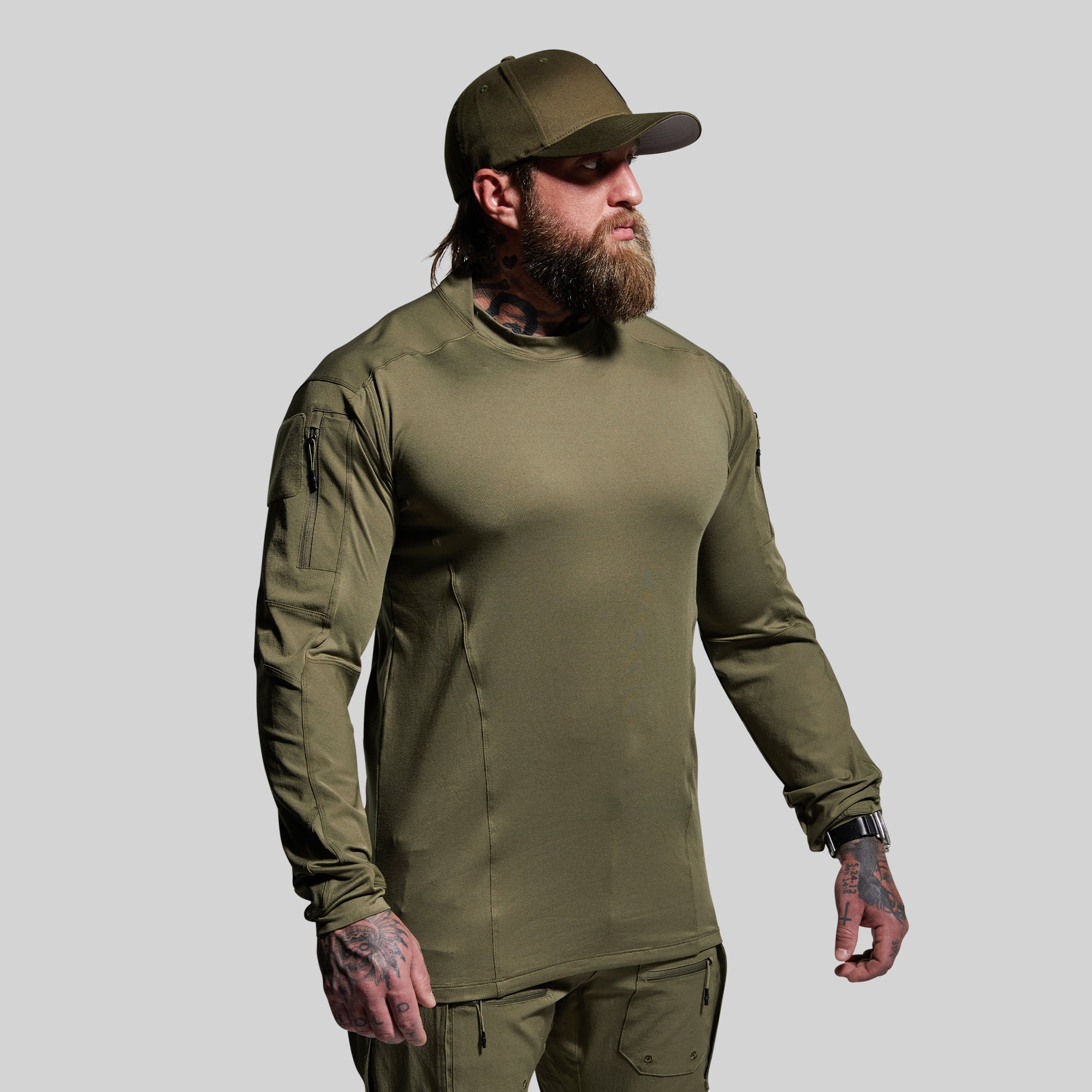Long Sleeve Op Top (OD Green) - Tactical Shirt for Outdoor Adventures, Hiking & Military Use