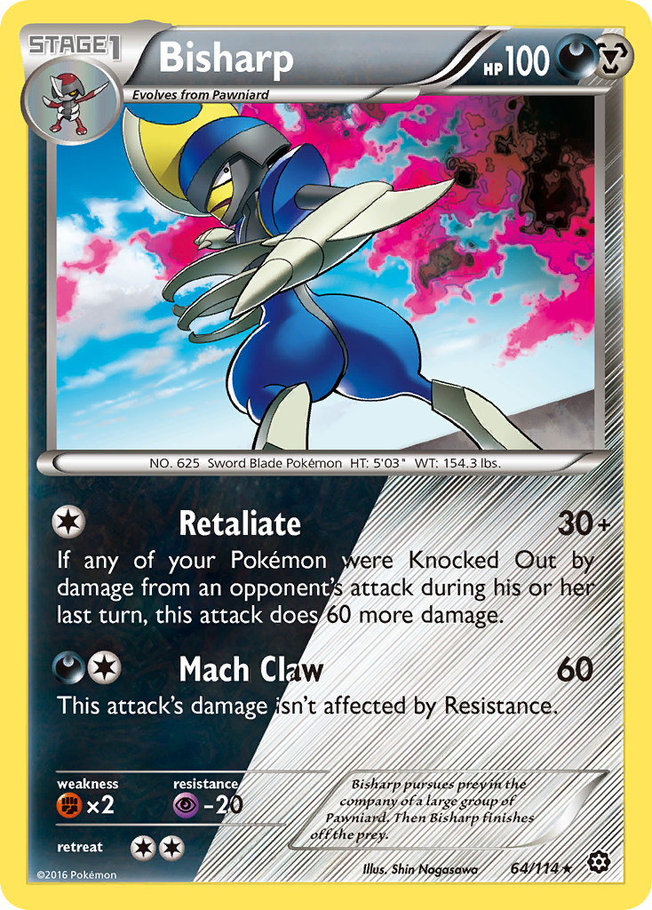 Bisharp 64/114 Pokemon Trading Card - Rare Collectible for Battles & Tournaments | Perfect for TCG Players & Collectors