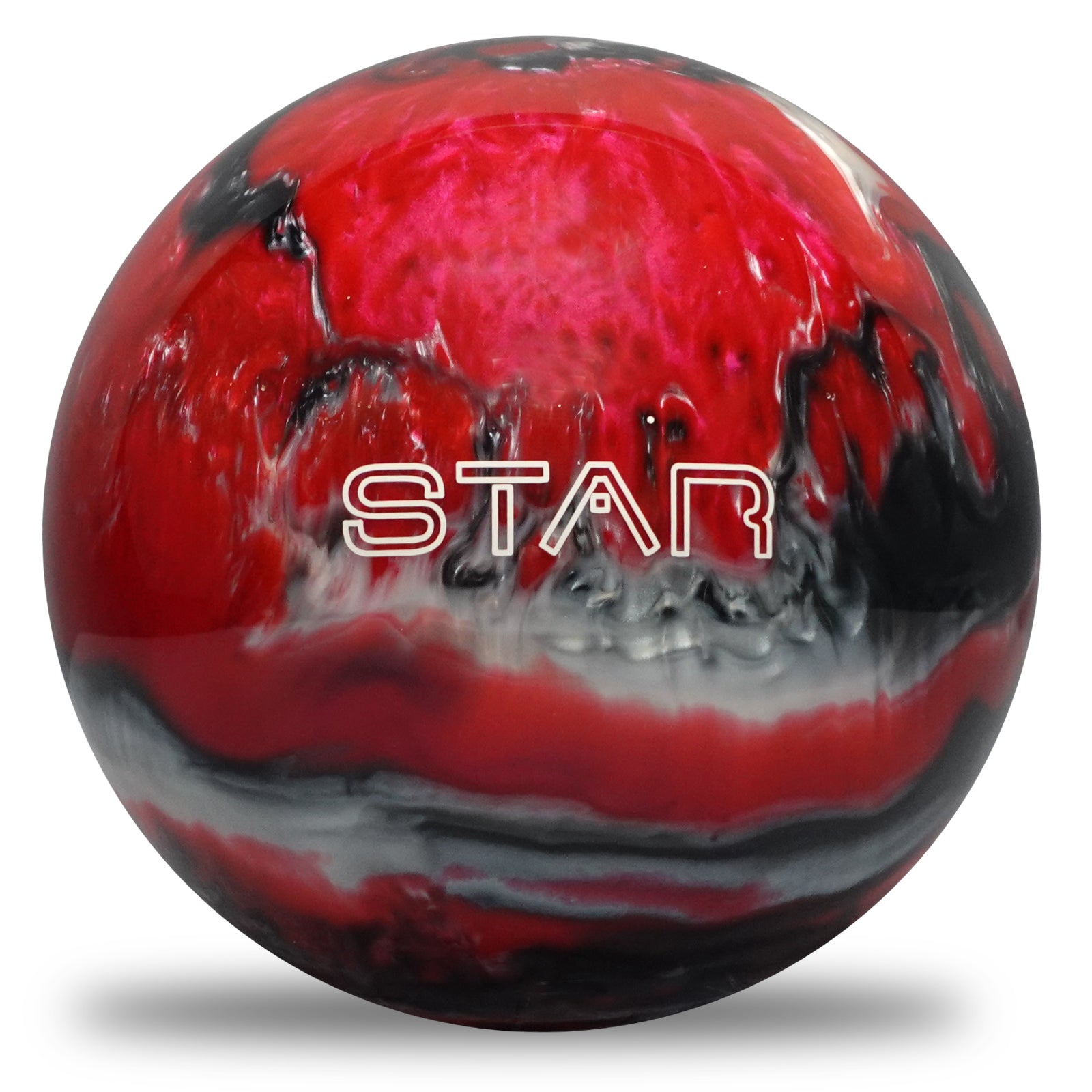 Premium Elite Star Bowling Ball - Red, Black & White Stripe Design for Professional & Casual Bowlers - Perfect for Tournaments, League Play & Practice Sessions