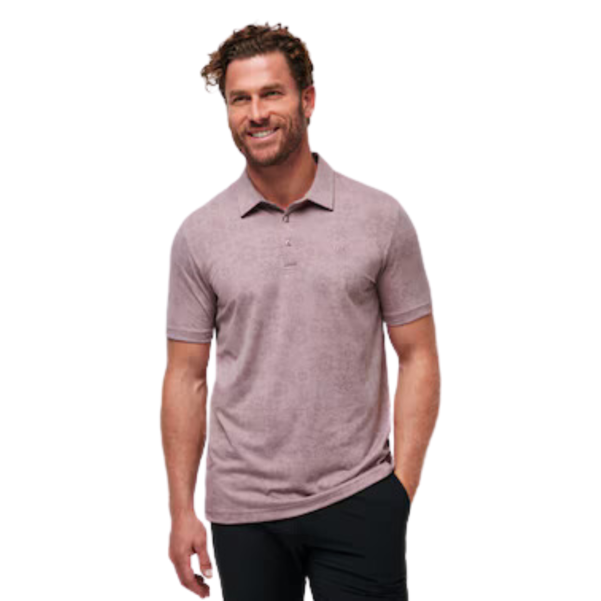 Travis Mathew Men's New Destination Performance Polo Shirt - Medium - Moisture Wicking & Breathable for Golf, Tennis & Casual Wear