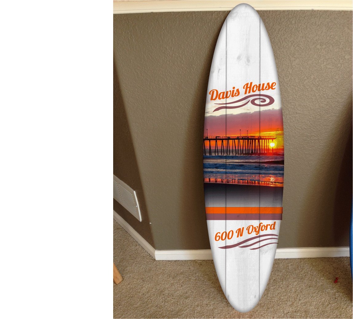 Hawaiian Surfboard Wall Decor - Stylish Beach Themed Hanging Surf Board for Coastal Home & Office Decor | Perfect for Surf Lover's Bedroom, Living Room or Beach House