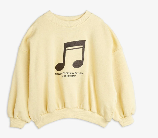 MINI RODINI Embroidered Note Sweatshirt for Kids - Soft Cotton Pullover (1.5Y-9Y) | Cute Casual Wear for Playdates & Family Outings