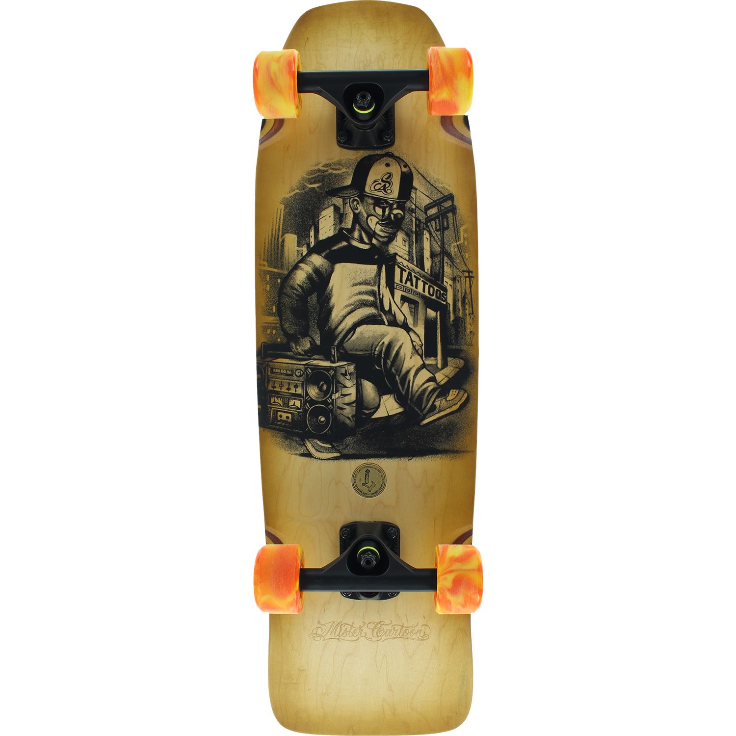California Locos Beat Box Cruiser Complete Skateboard 8.5x29 - Premium 8-Ply Maple Deck for Smooth Cruising, Commuting & Street Skating