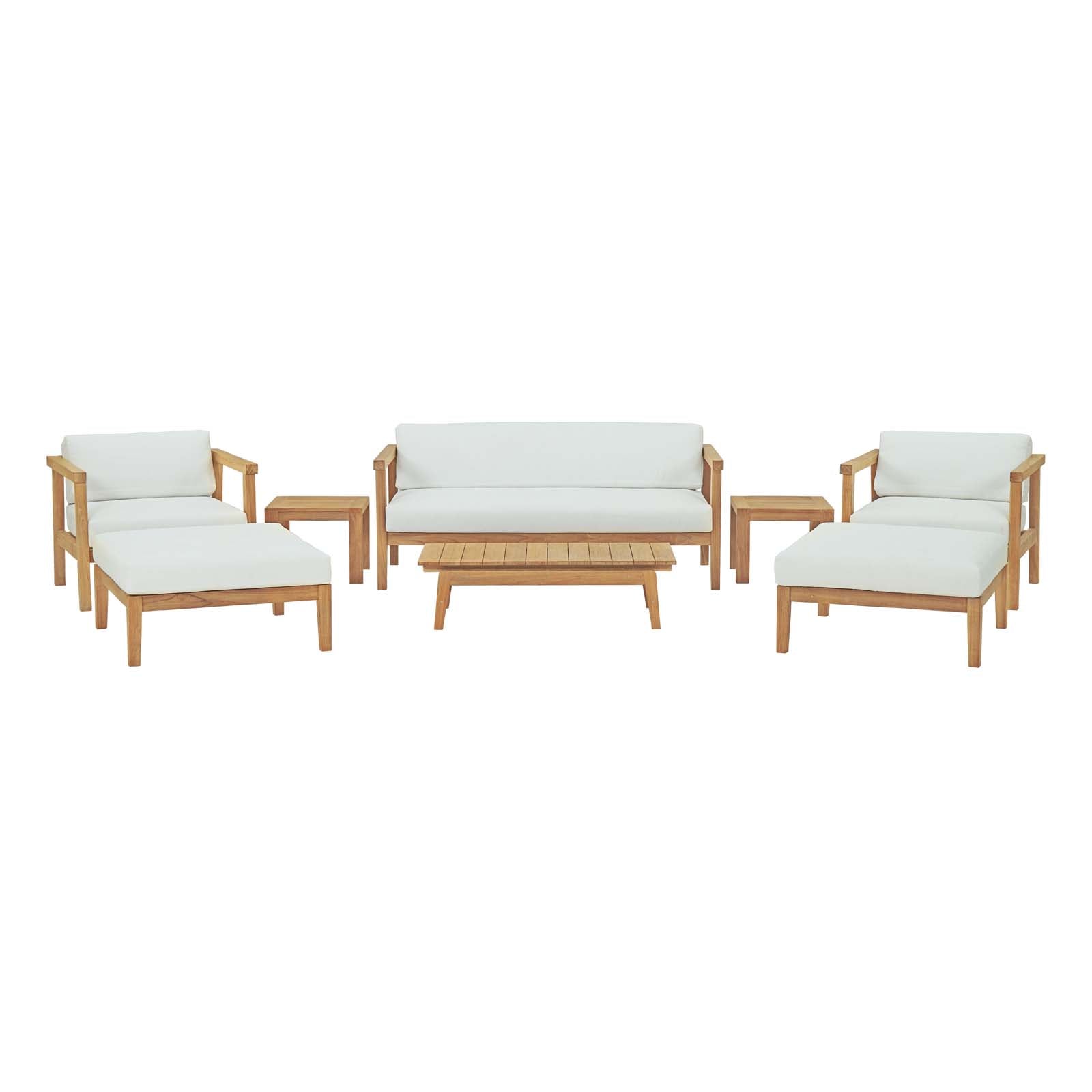 Premium 8-Piece Outdoor Patio Furniture Set - Solid Teak Wood Dining Table & Chairs for Garden, Backyard, Poolside - Weather-Resistant & Durable Patio Set for Outdoor Entertaining