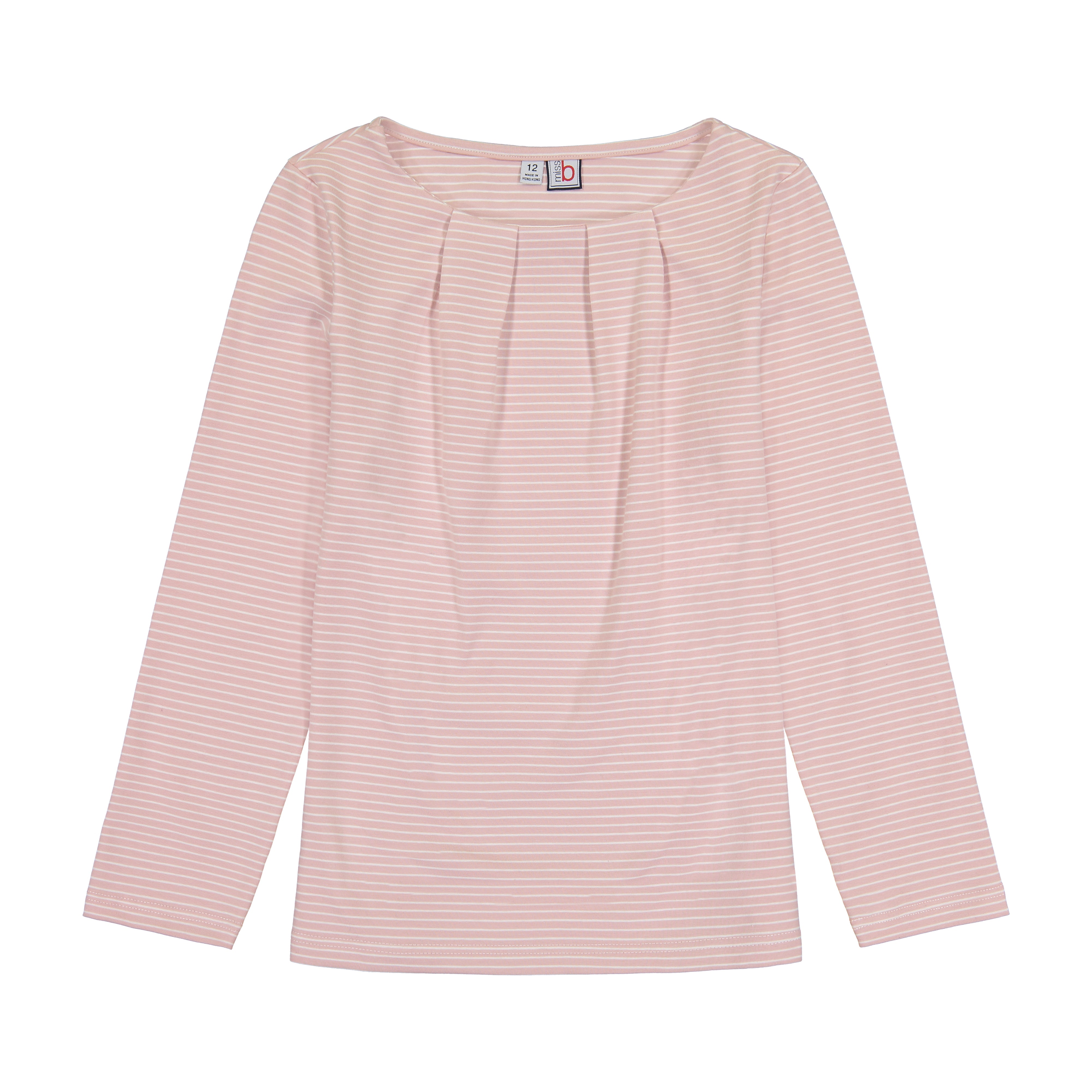 Emory Tween Girls' Rose Pink Stripe T-Shirt - Soft Cotton Casual Top for School, Play & Everyday Wear