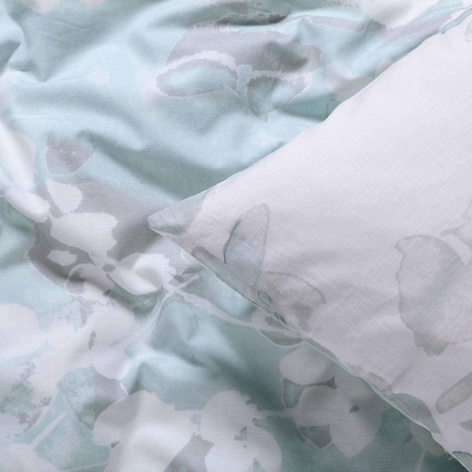 Premium Pale Elm Cotton Percale Printed Reversible Duvet Cover Set - Soft & Breathable Bedding for Master Bedroom, Guest Room & Dorm Decor