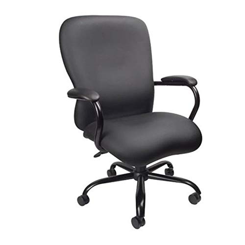 Scranton & Co Big & Tall Office Chair - Heavy Duty Ergonomic Executive Chair with 350 lb Weight Capacity, Black - Perfect for Home Office, Gaming & Workspace