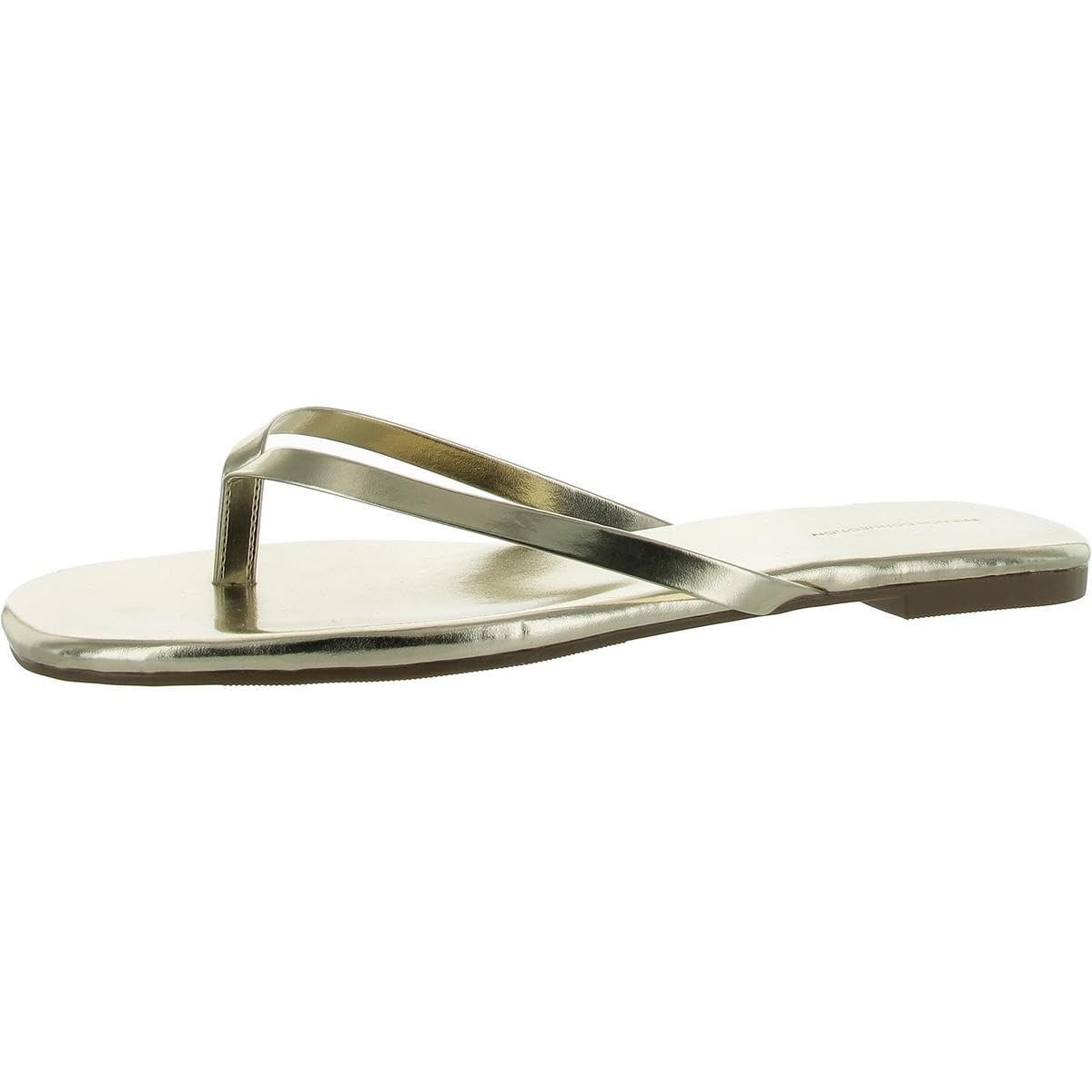French Connection Women's Morgan Vegan Leather Slip-On Thong Sandals | Comfortable & Stylish Vegan Shoes for Summer | Perfect for Beach, Pool, and Casual Outings