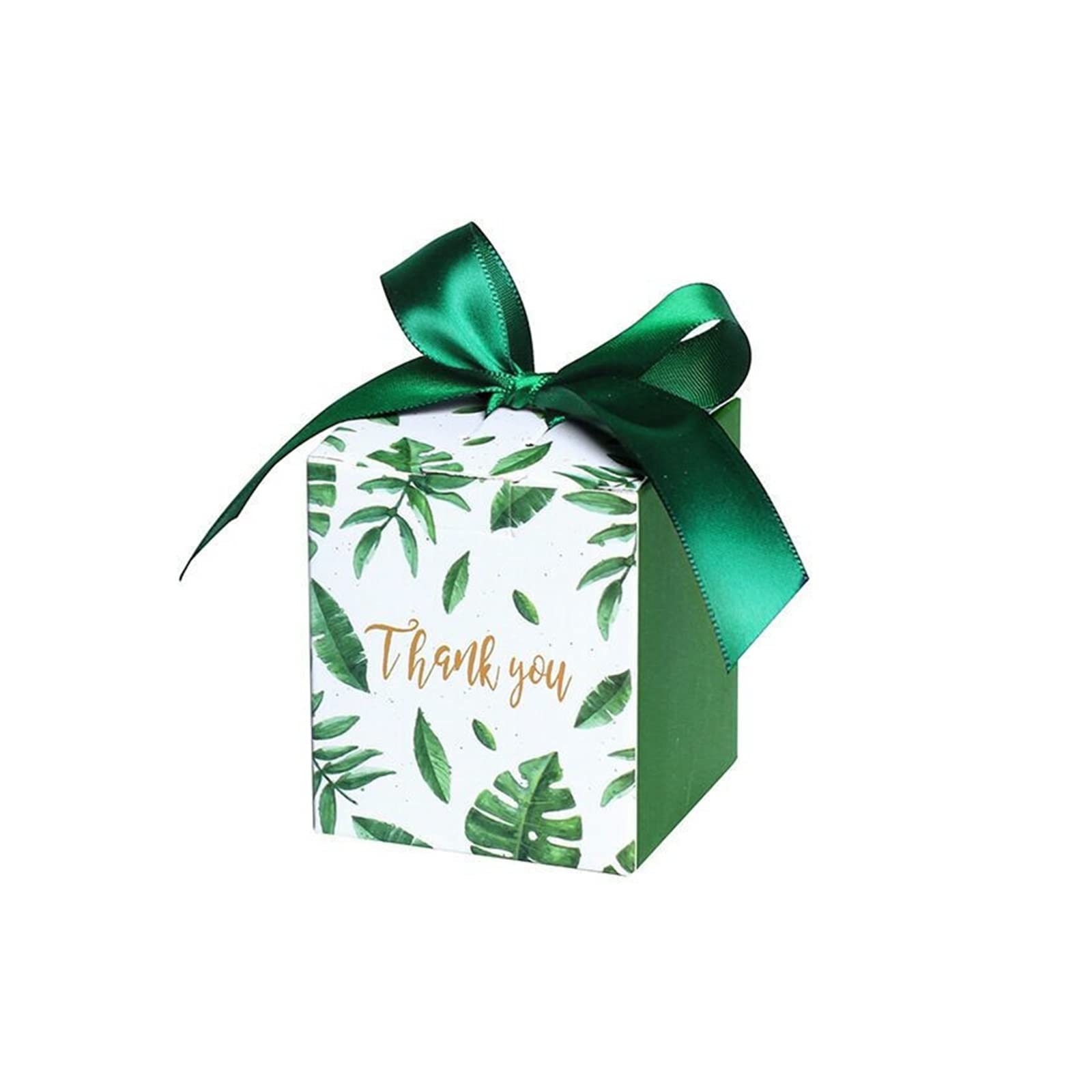 Creative Square Candy Box for Wedding Favors & Party Supplies - 20 PCS Green Gift Boxes for Chocolate Gifts