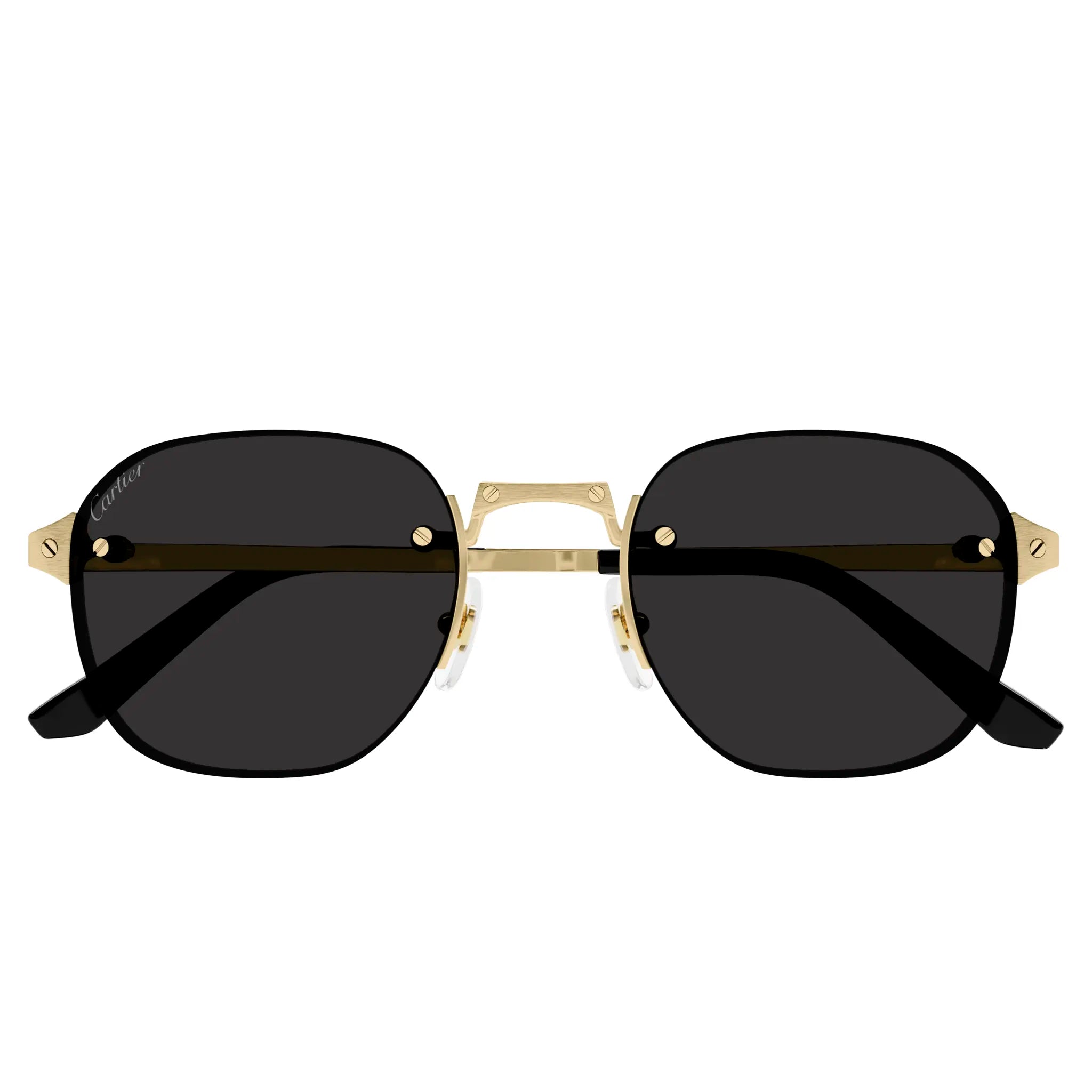 Cartier CT0459S 001 Gold Grey Polarized Sunglasses for Women - Luxury Designer Shades for Driving, Beach & Outdoor Fashion