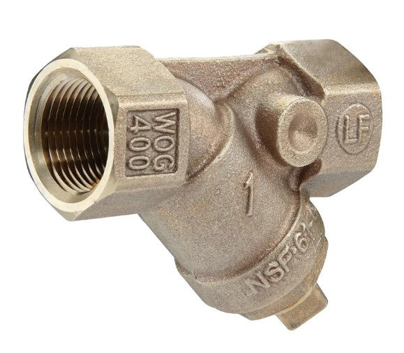 FEBCO LF650A 1-1/2 Inch Lead Free Wye Strainer with 20 Mesh Screen, Tapped Retainer Cap & Closure Plug 0122977 - Ideal for Water Filtration, Plumbing Systems, and Industrial Applications