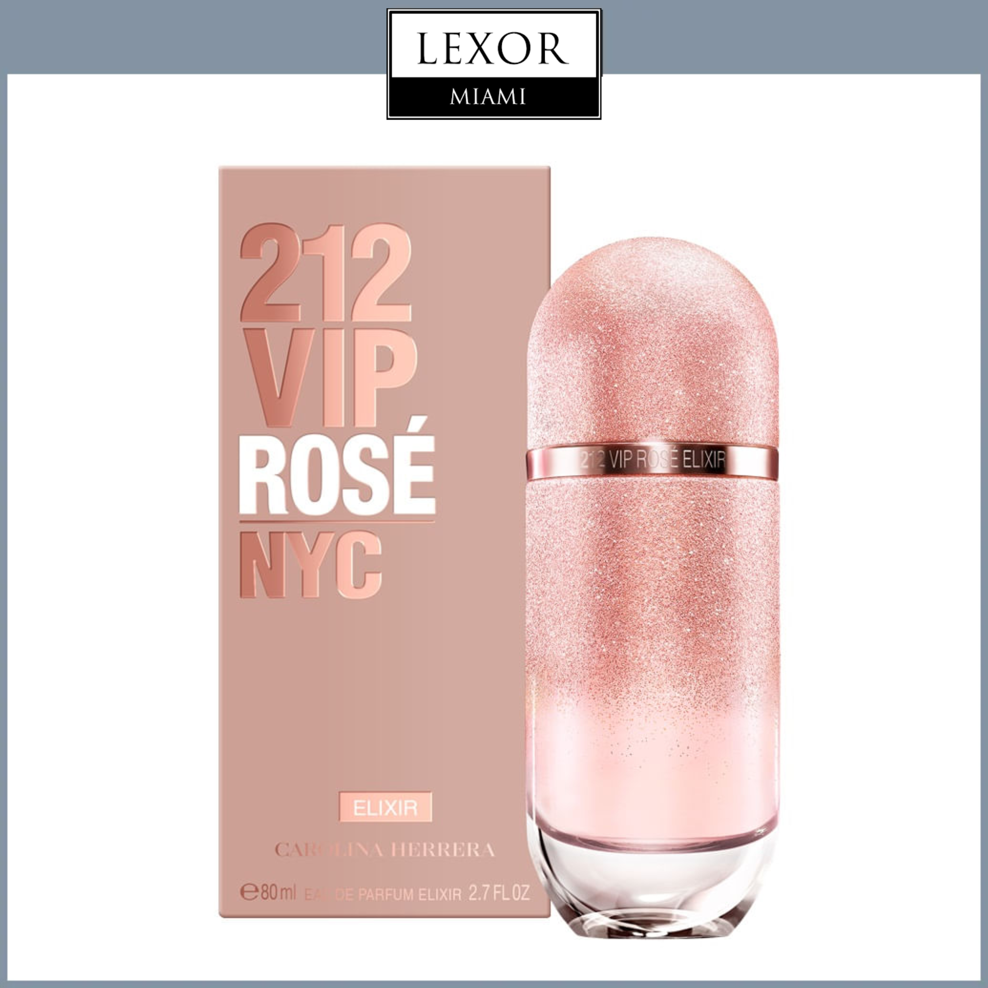 Carolina Herrera 212 VIP Rose Elixir 2.7 oz EDP Perfume for Women - Floral Fragrance for Date Night & Special Occasions