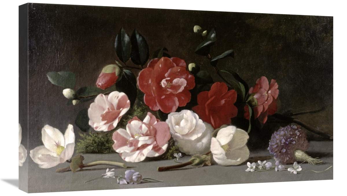 Budget Jean-Baptiste Robie Floral Still Life Canvas Wall Art Print - Handmade Giclee Gallery Wrap Painting - Perfect for Living Room, Bedroom & Office Decor