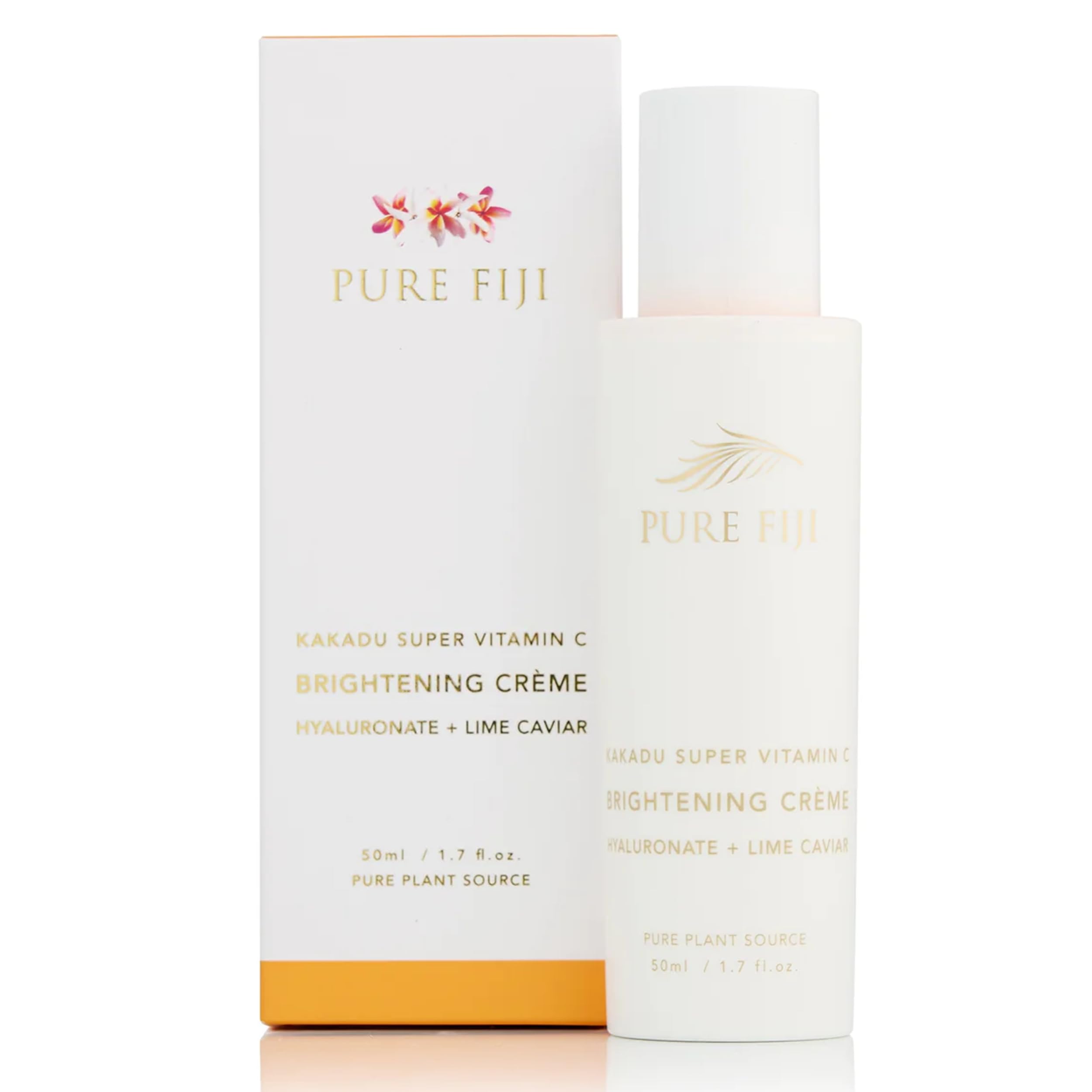 PURE FIJI Brightening Face Cream with Lime Caviar & Vitamin C - Hydrating Facial Moisturizer for Glowing Skin (1.7oz/50ml) - Perfect for Daily Skincare Routine & Nighttime Hydration