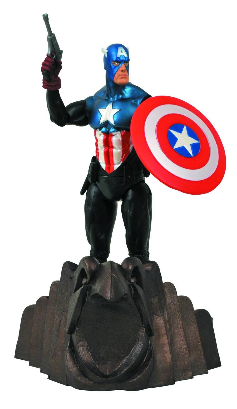Marvel Select Captain America Action Figure - 6-Inch Collectible Toy with Shield & Accessories - Perfect for Display, Gifts, and Superhero Play