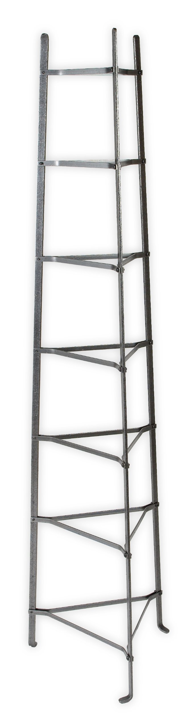 Enclume 7-Tier Cookware Stand - Free Standing Pot Rack Organizer - Hammered Steel Kitchen Storage (Unassembled) - Perfect for Small Kitchens & Restaurant Pantry Organization