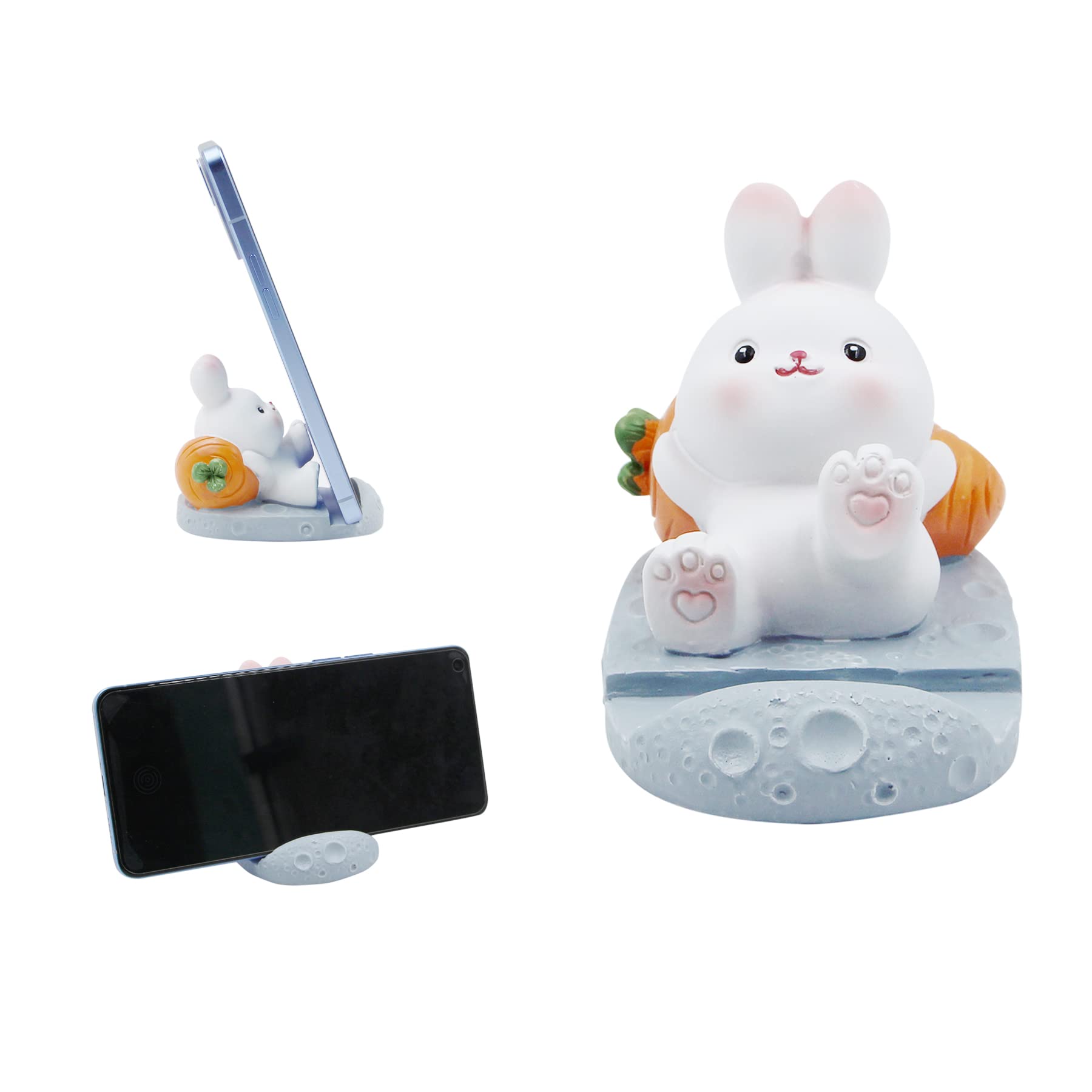 LEOMOSTE Cute Rabbit Phone Stand - Adjustable Tablet Holder for Desk, Office & Home Decor - Universal Smartphone Stand for iPhone, Samsung, iPad - Perfect for Work, Study & Watching Videos