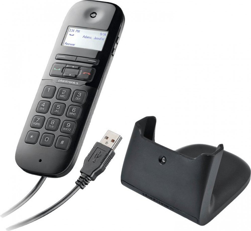 Plantronics P240 Calisto VoIP Business Phone Handset with Noise Canceling - Ideal for Home Office & Remote Work Calls
