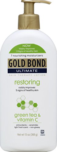 Gold Bond Ultimate Restoring Lotion with Vitamin C & Green Tea - 13 oz (Pack of 6) | Hydrating & Soothing Body Moisturizer for Dry Skin - Perfect for Daily Use, After Shower & Before Bed