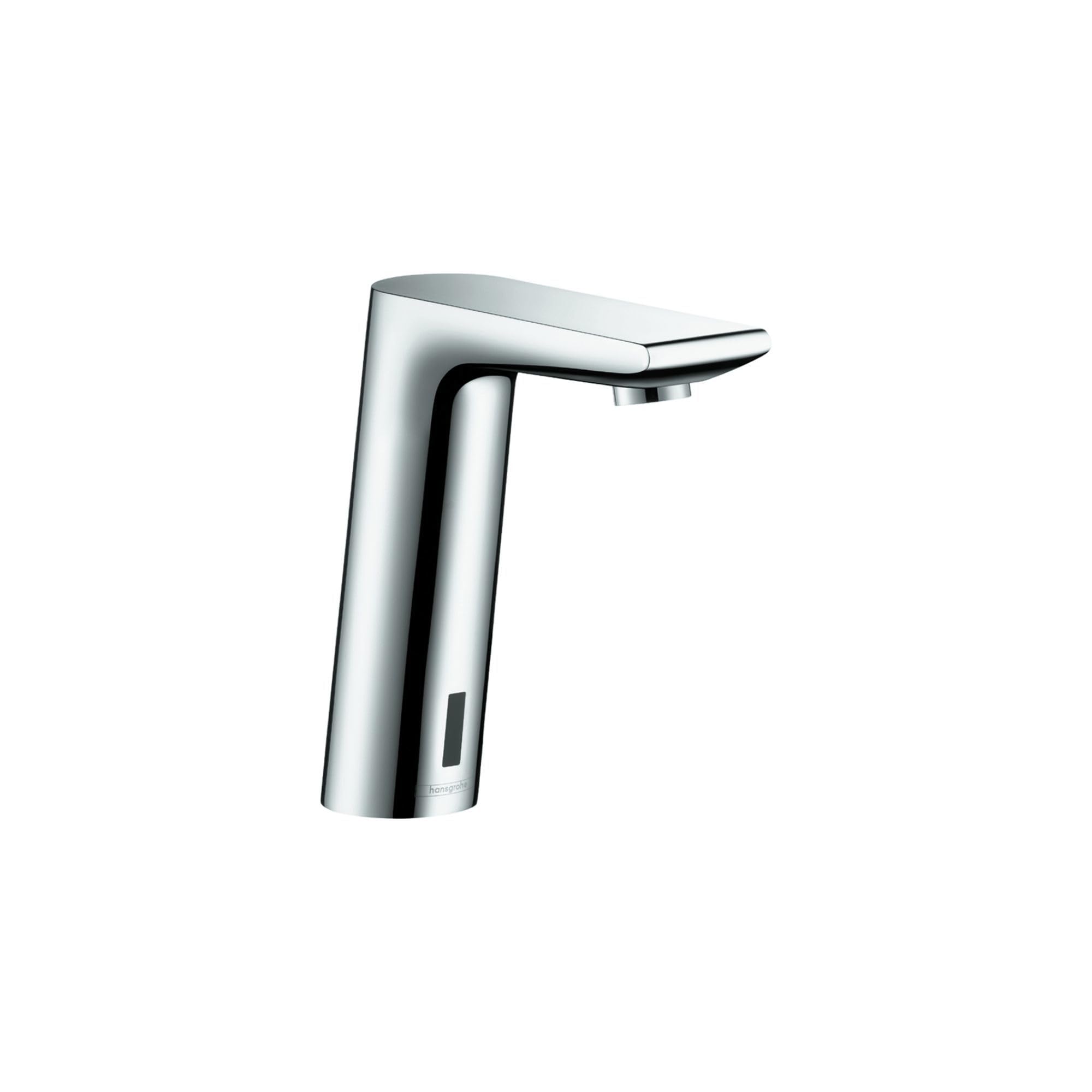 Hansgrohe Metris S Easy Clean Modern 17-inch Tall Electronic Sensor Bathroom Sink Faucet in Chrome (Model 31101001) - Touchless Water Saving Faucet for Home, Restaurant, and Public Restroom Use