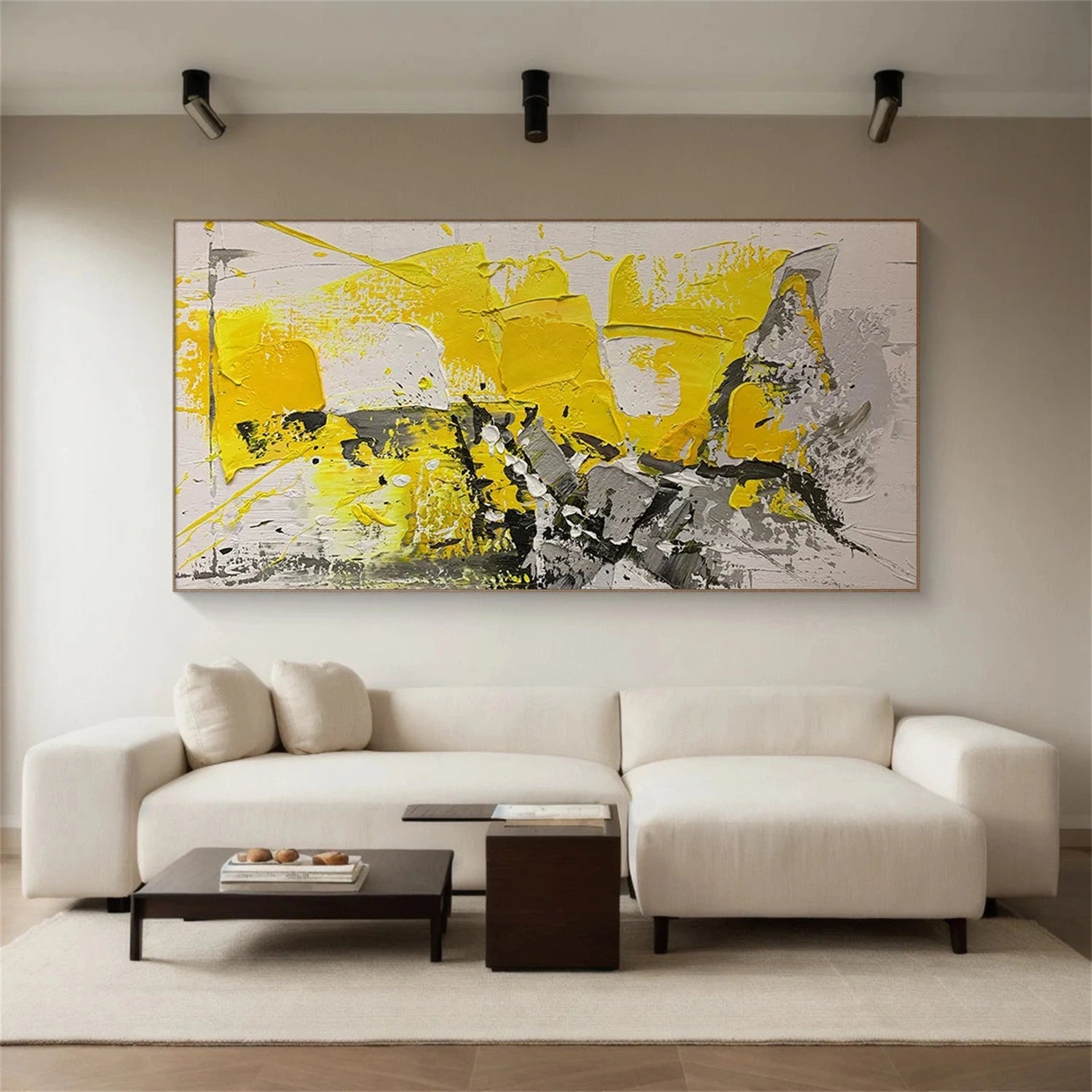 Abstract Painting #AB 304 - Modern Wall Art for Living Room, Bedroom & Office Decor | Large Canvas Artwork for Home & Office