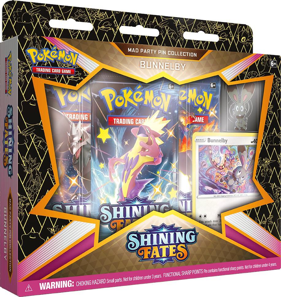 Pokemon Shining Fates Bunnelby Elite Trainer Box - Collectible Trading Card Game (TCG) Set for Battles & Display | Perfect for Pokemon Fans, TCG Players & Gift Giving