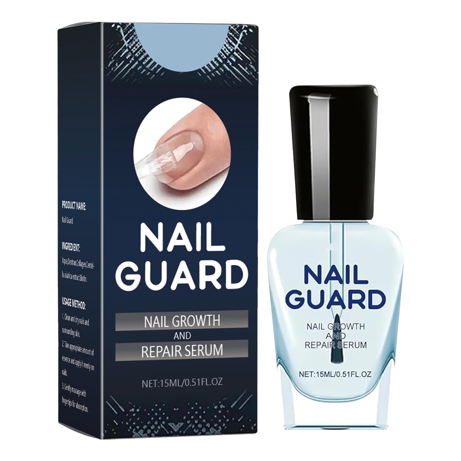 Nail Growth & Repair Serum - Strengthener for Thin & Brittle Nails | Natural Nail Care Treatment for Stronger, Healthier Nails | Perfect for Weak, Peeling Nails & Daily Nail Care Routine